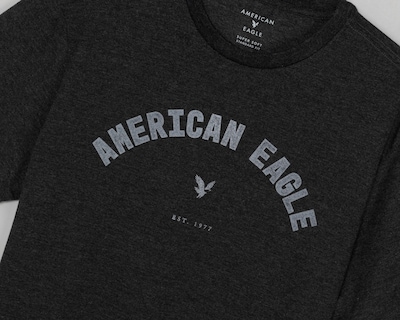 Foto 3 | Playera de Cuello Redondo Gris American Eagle para Hombre
