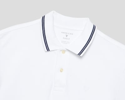 Foto 3 | Playera Polo American Eagle Blanca para Hombre