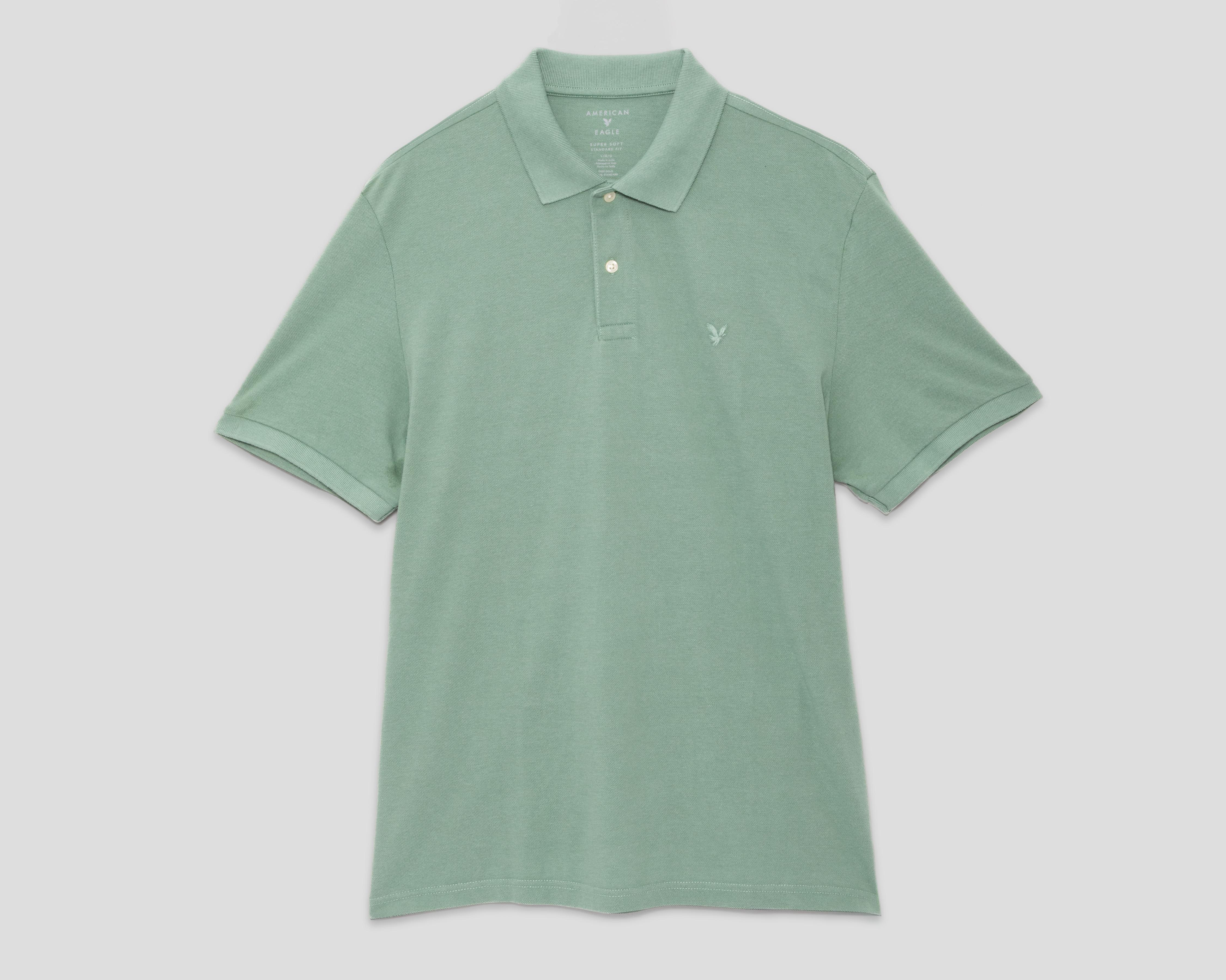 Foto 2 pulgar | Playera Polo American Eagle Verde para Hombre