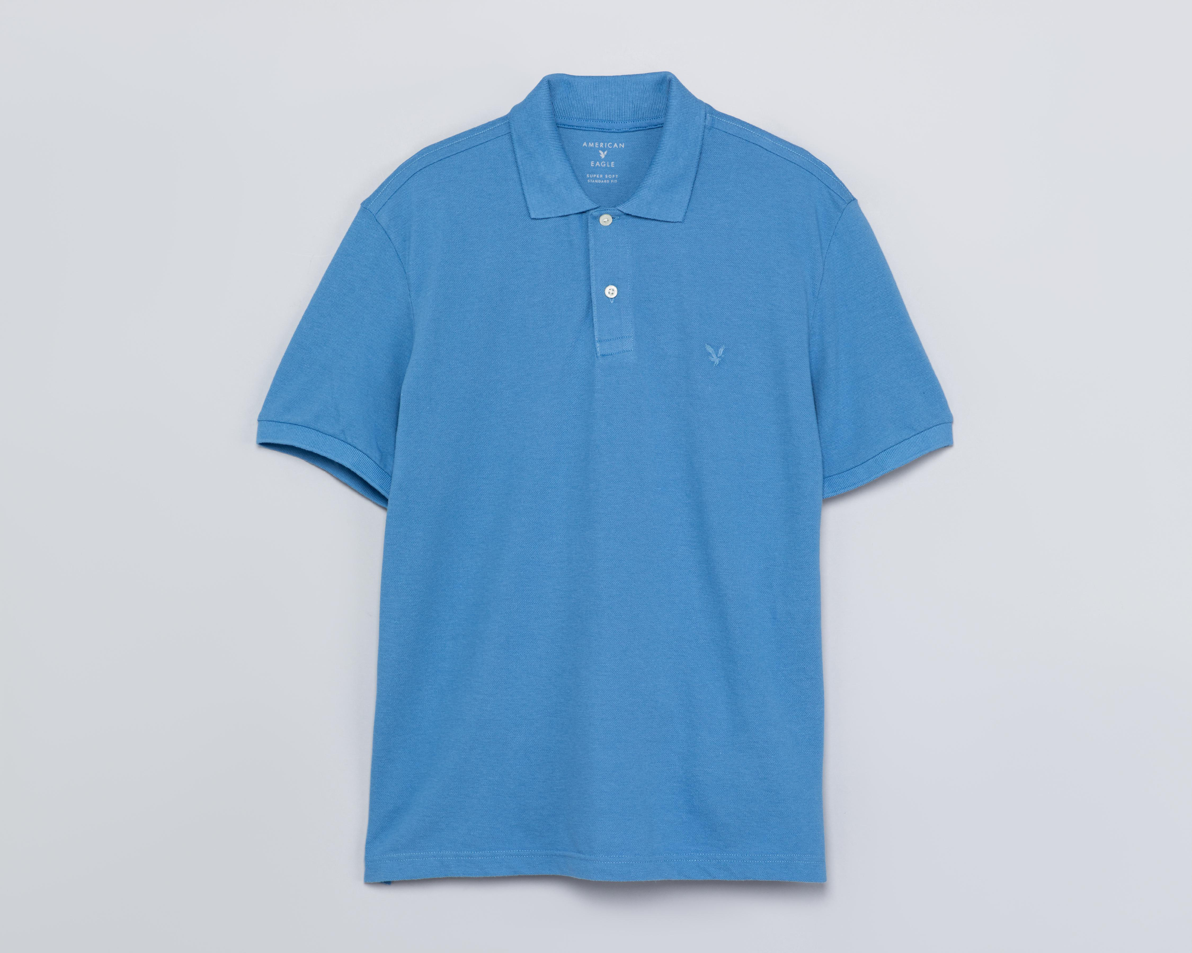 Foto 2 pulgar | Playera Polo American Eagle Azul para Hombre