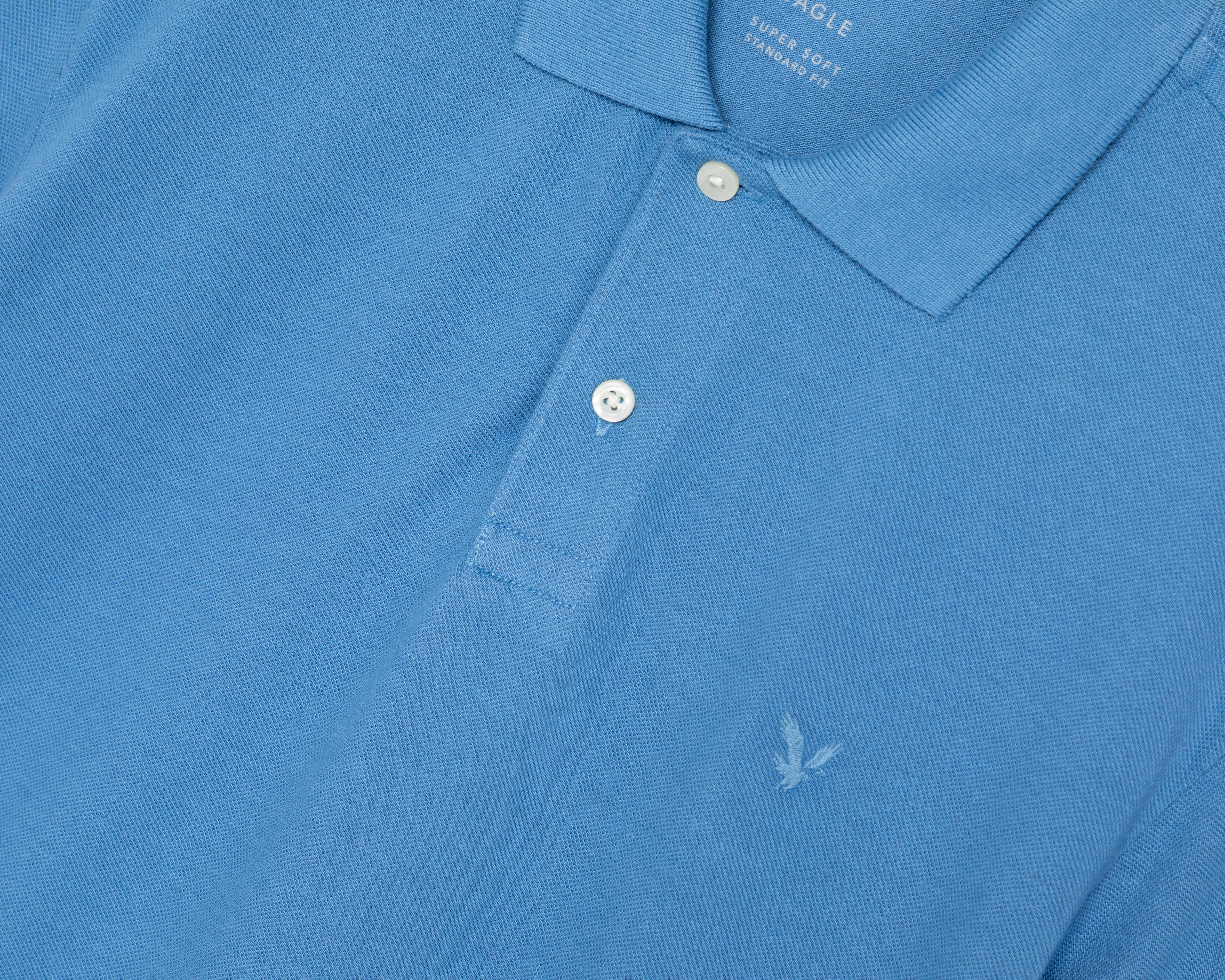 Foto 4 pulgar | Playera Polo American Eagle Azul para Hombre