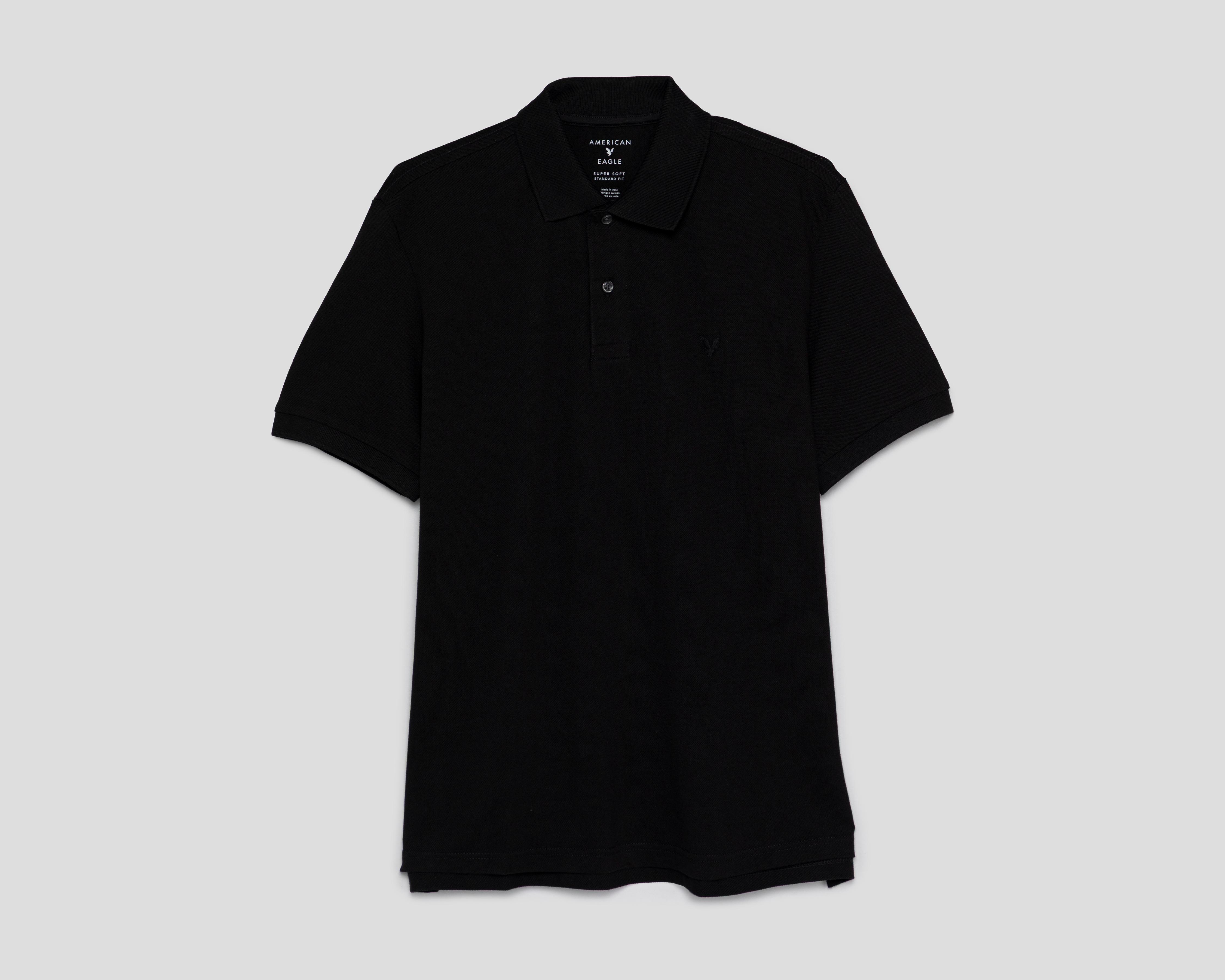 Playera Polo American Eagle Negra para Hombre