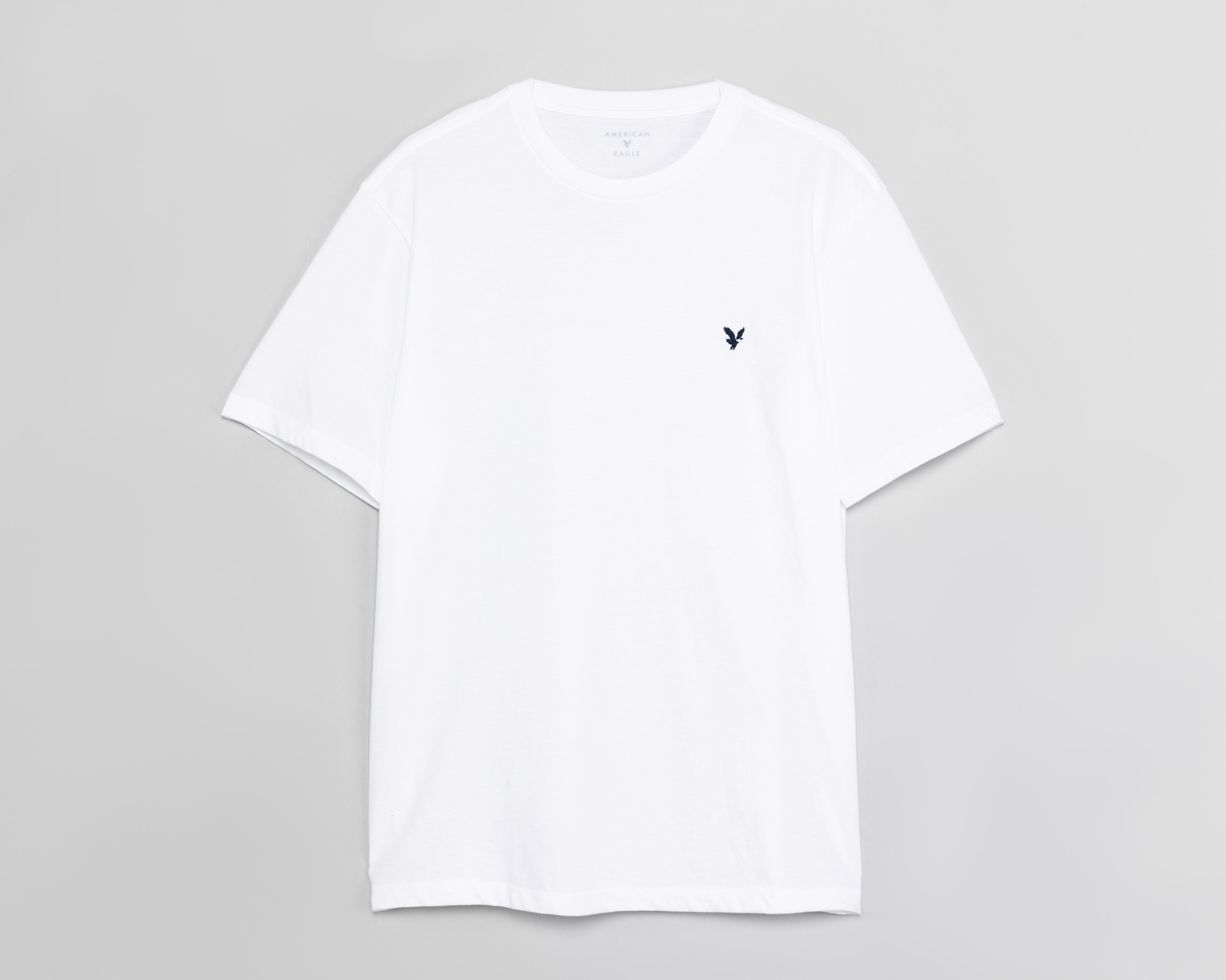 Playera de Cuello Redondo Blanca American Eagle para Hombre