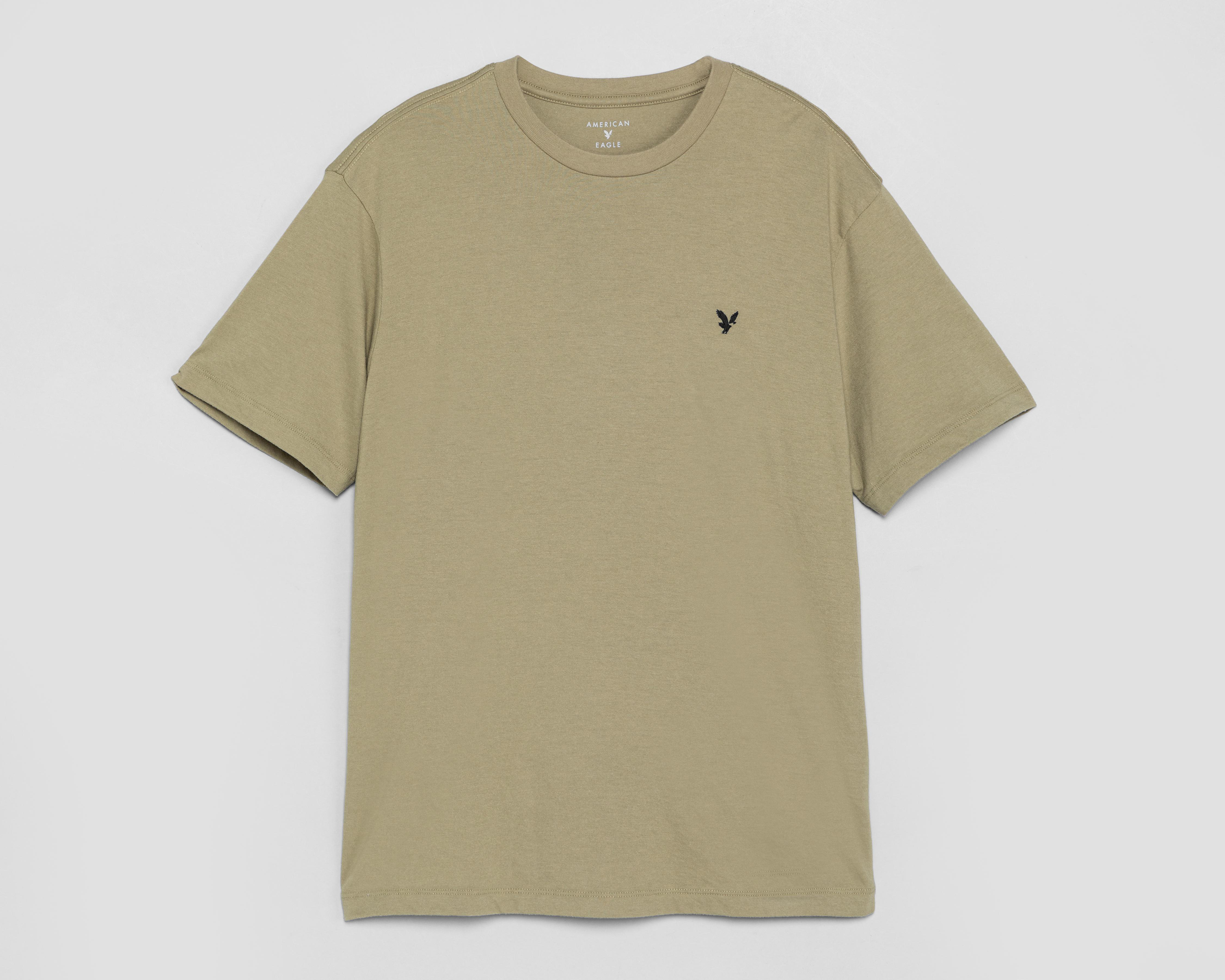 Foto 2 pulgar | Playera Cuello Redondo American Eagle Beige para Hombre