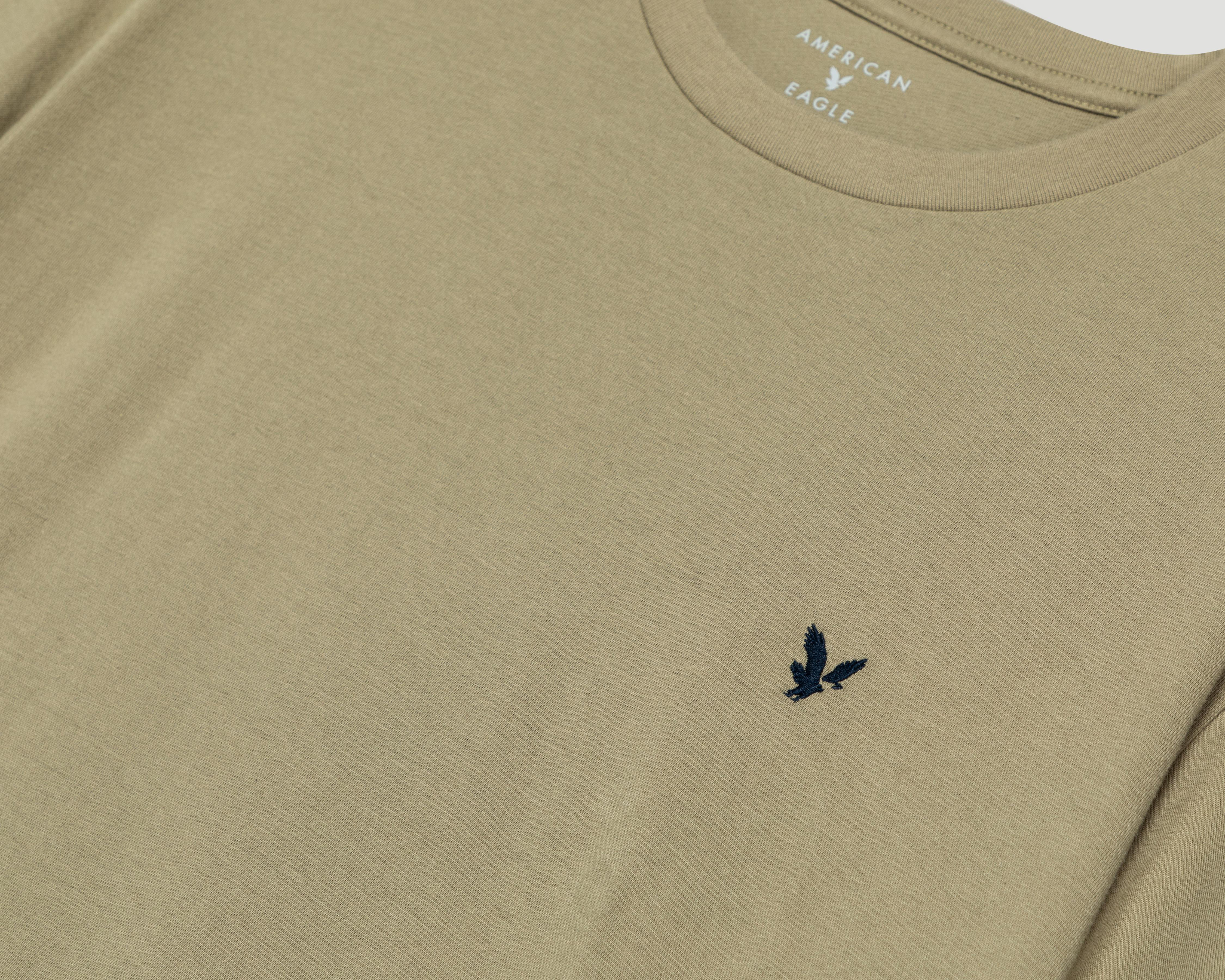 Foto 4 pulgar | Playera Cuello Redondo American Eagle Beige para Hombre