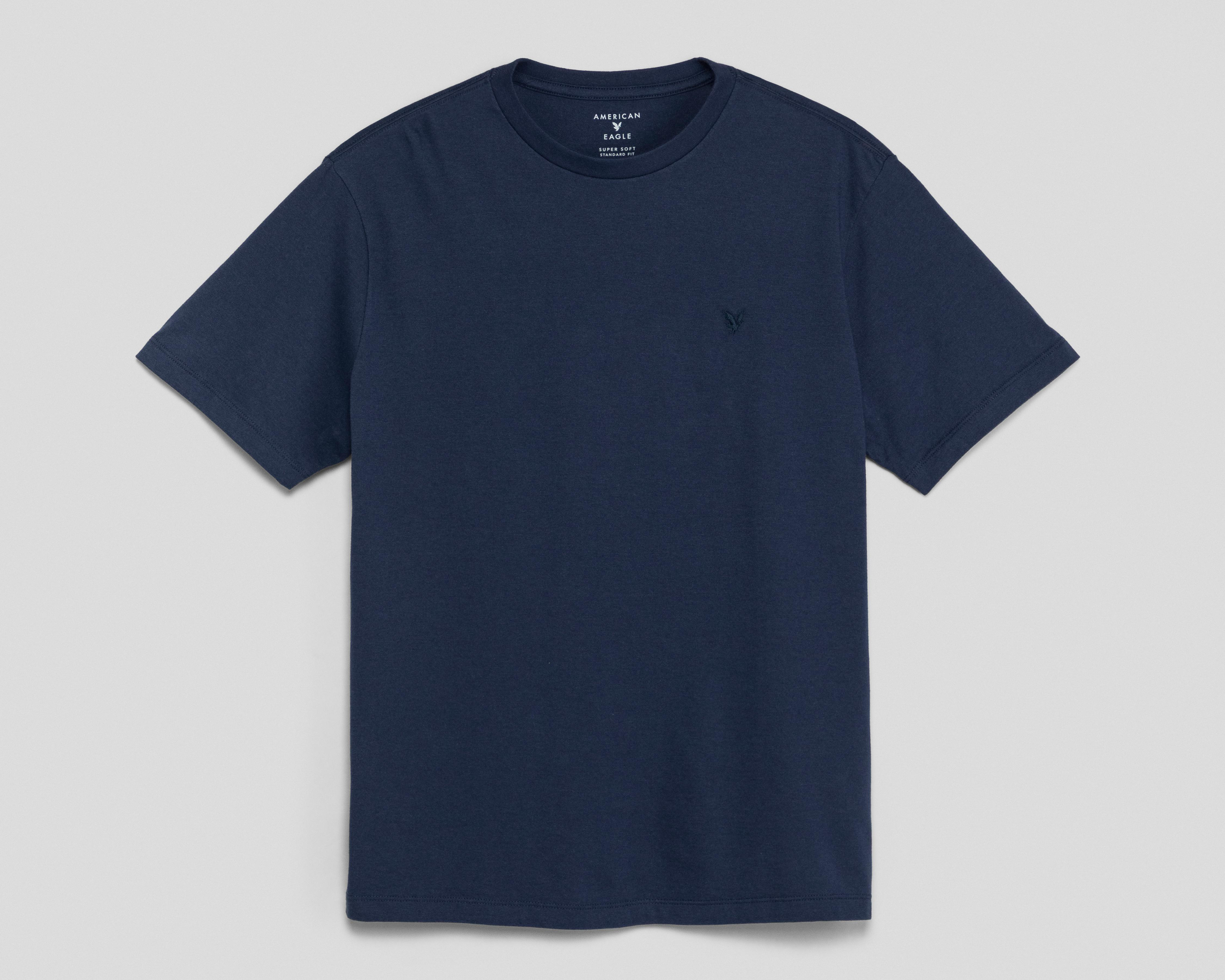 Playera de Cuello Redondo Azul American Eagle para Hombre