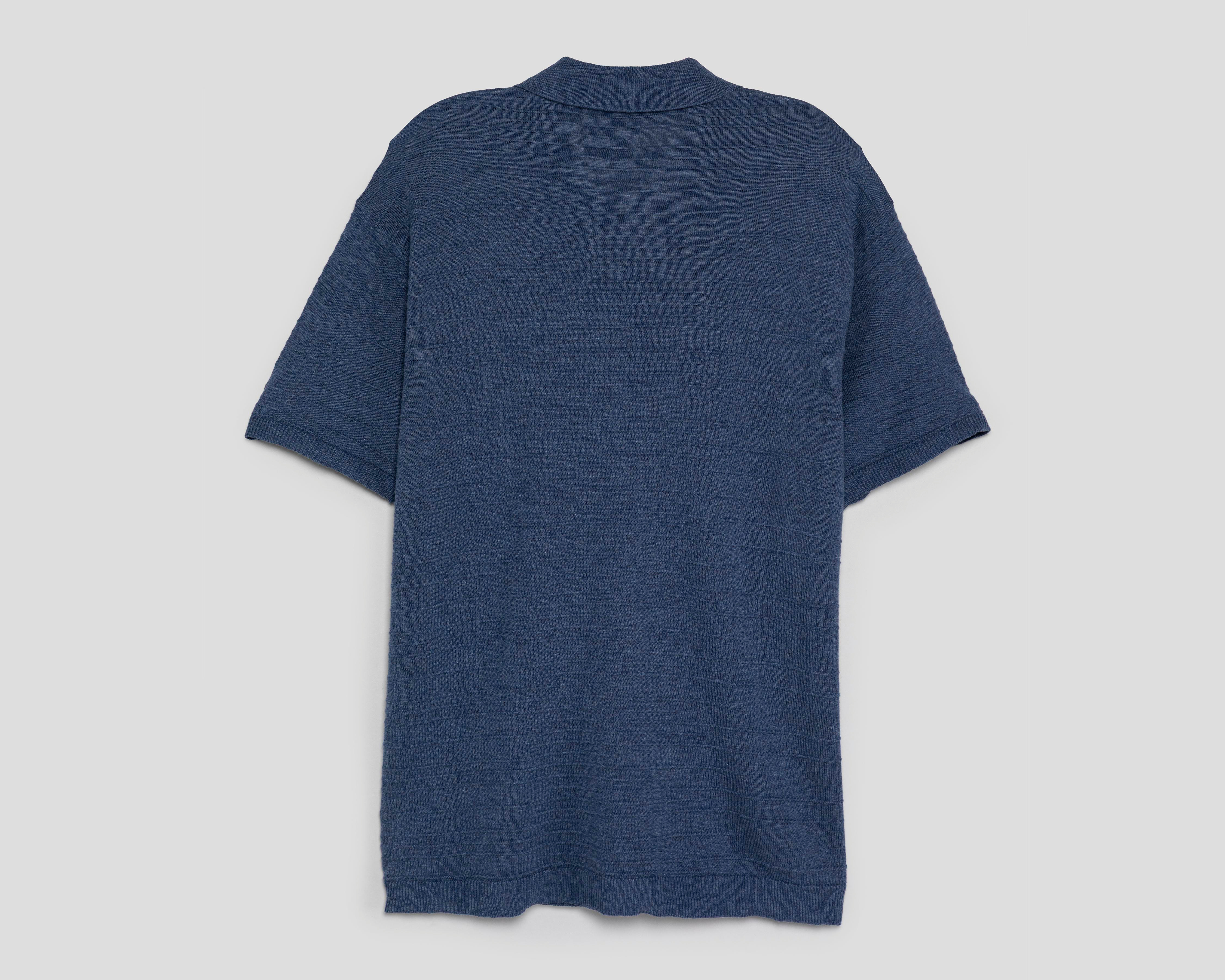 Foto 3 pulgar | Playera Polo American Eagle Outfitters Manga Corta Azul para Hombre