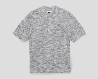 Foto 1 | Playera Polo American Eagle Manga Corta Gris