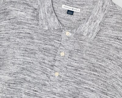 Foto 3 | Playera Polo American Eagle Manga Corta Gris