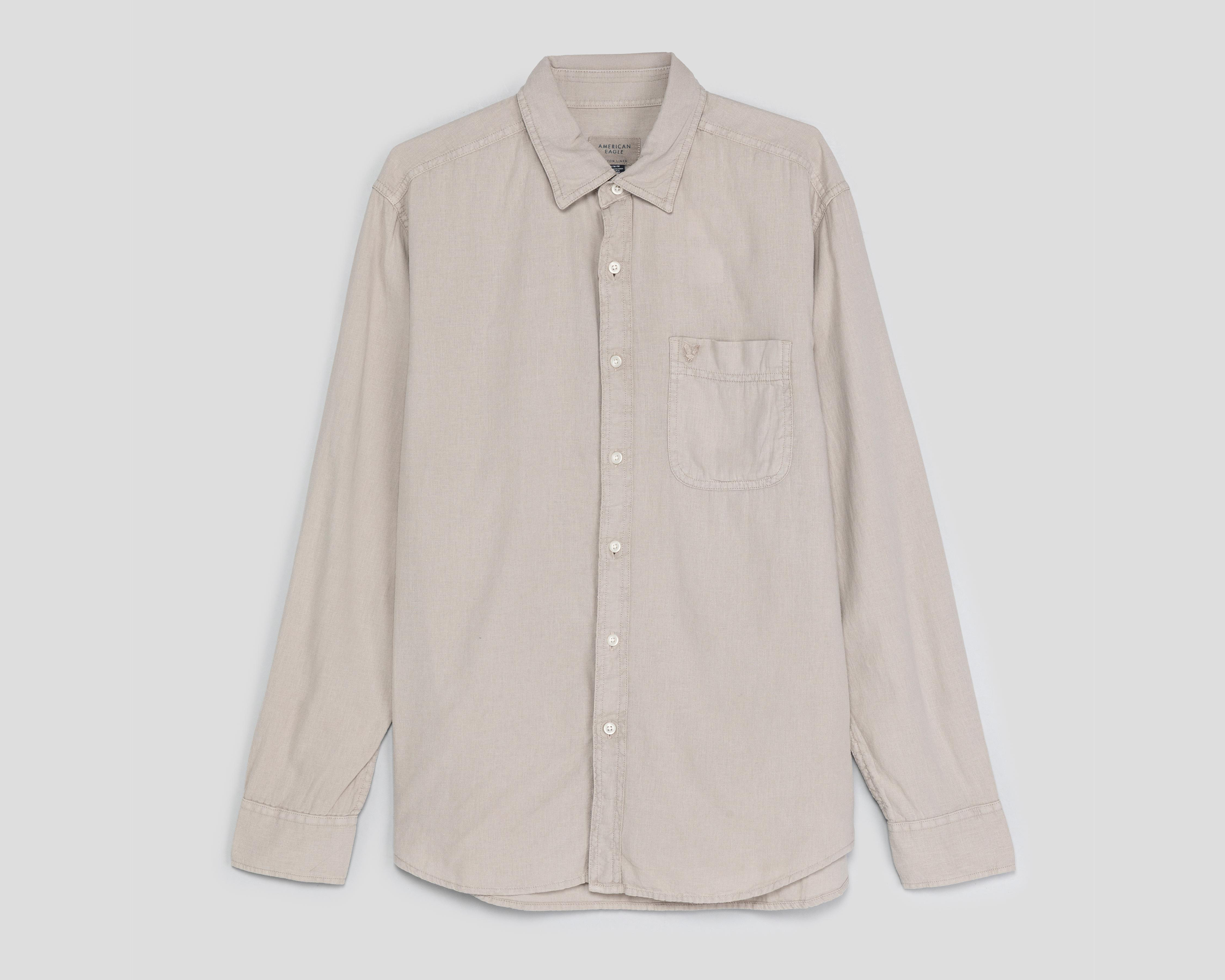 Foto 2 pulgar | Camisa Casual American Eagle Regular Fit Lisa para Hombre