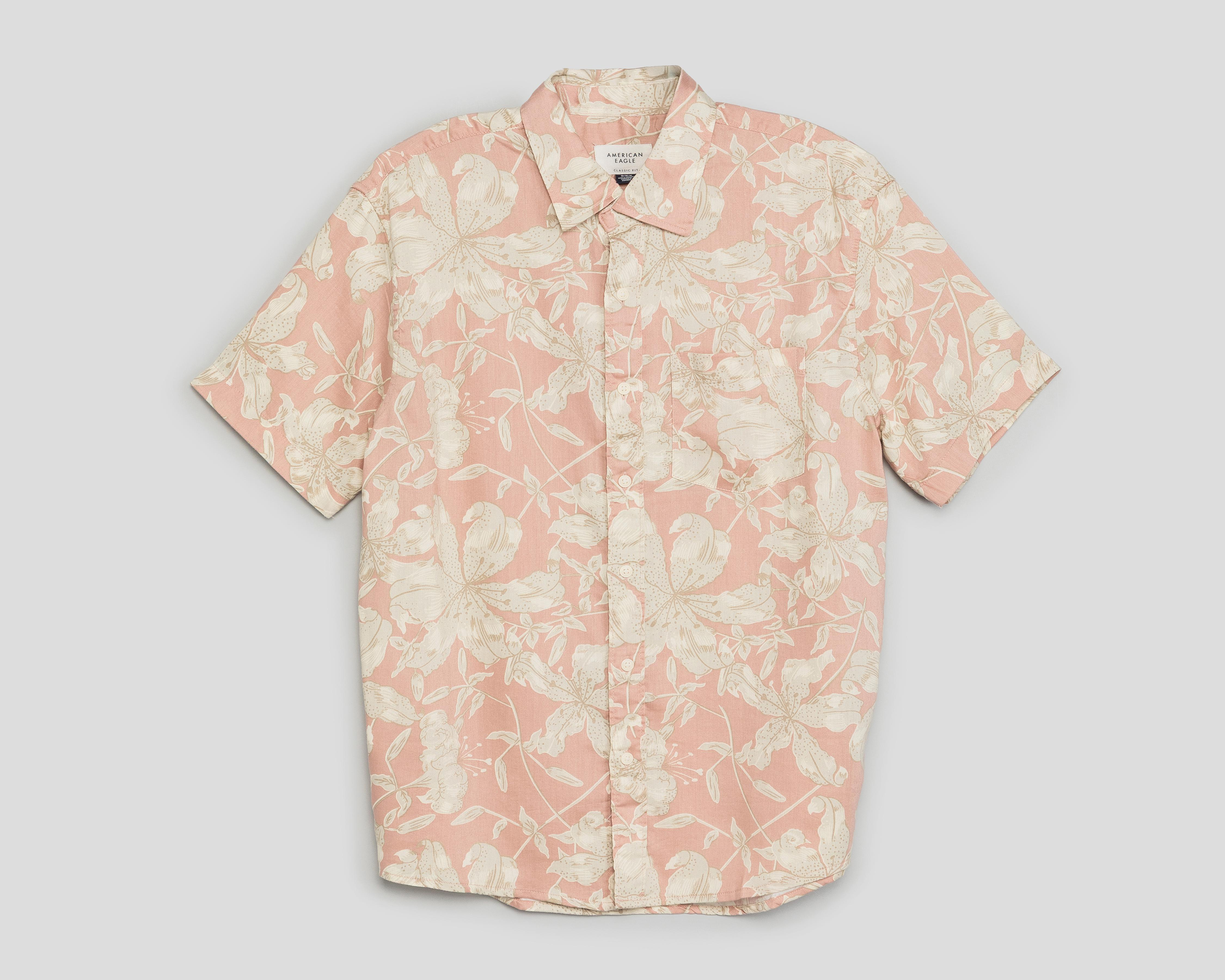 Foto 2 pulgar | Camisa Casual American Eagle Regular Floral para Hombre
