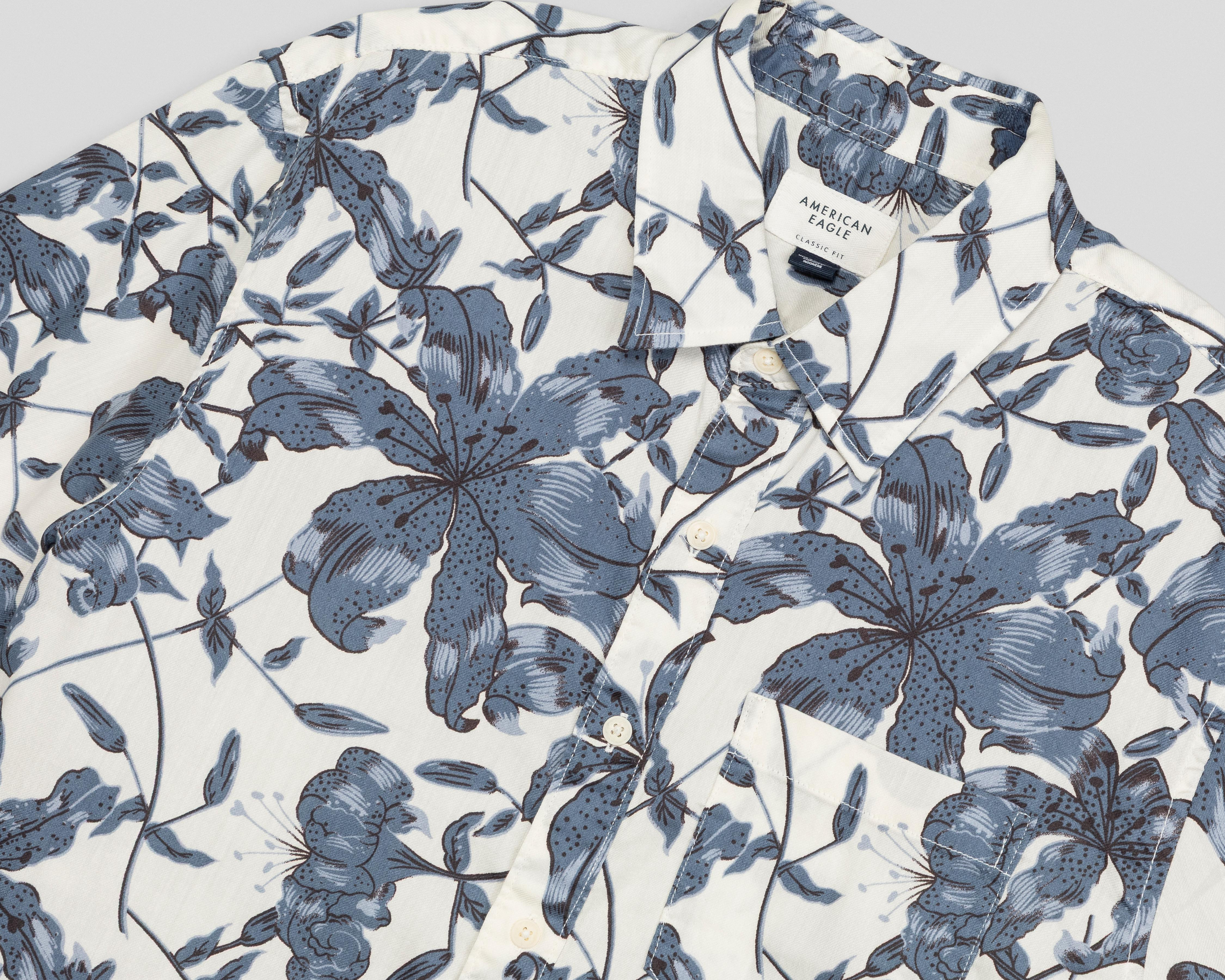 Foto 3 | Camisa Casual American Eagle Regular Floral para Hombre