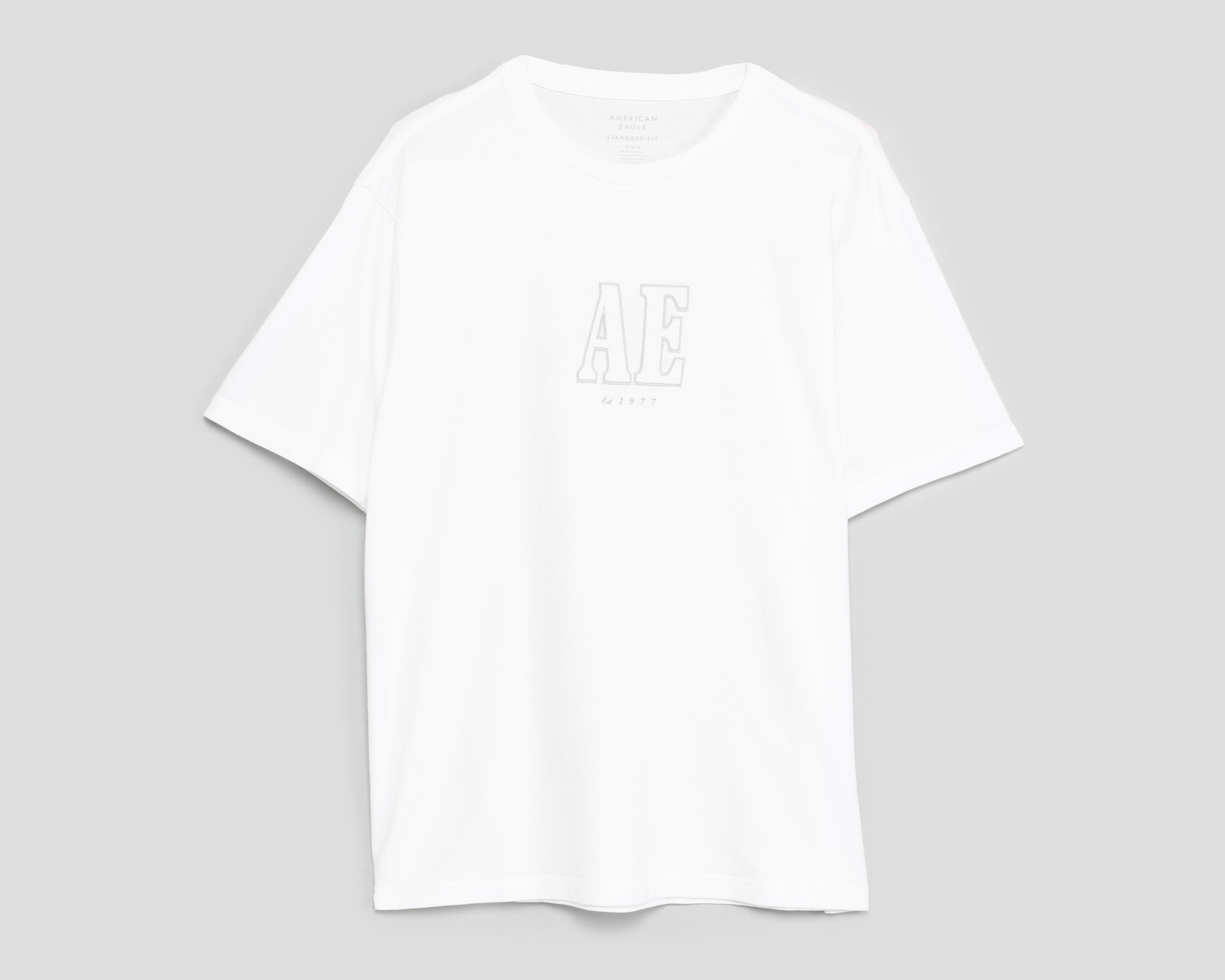 Foto 1 | Playera American Eagle Blanca Cuello Redondo para Hombre