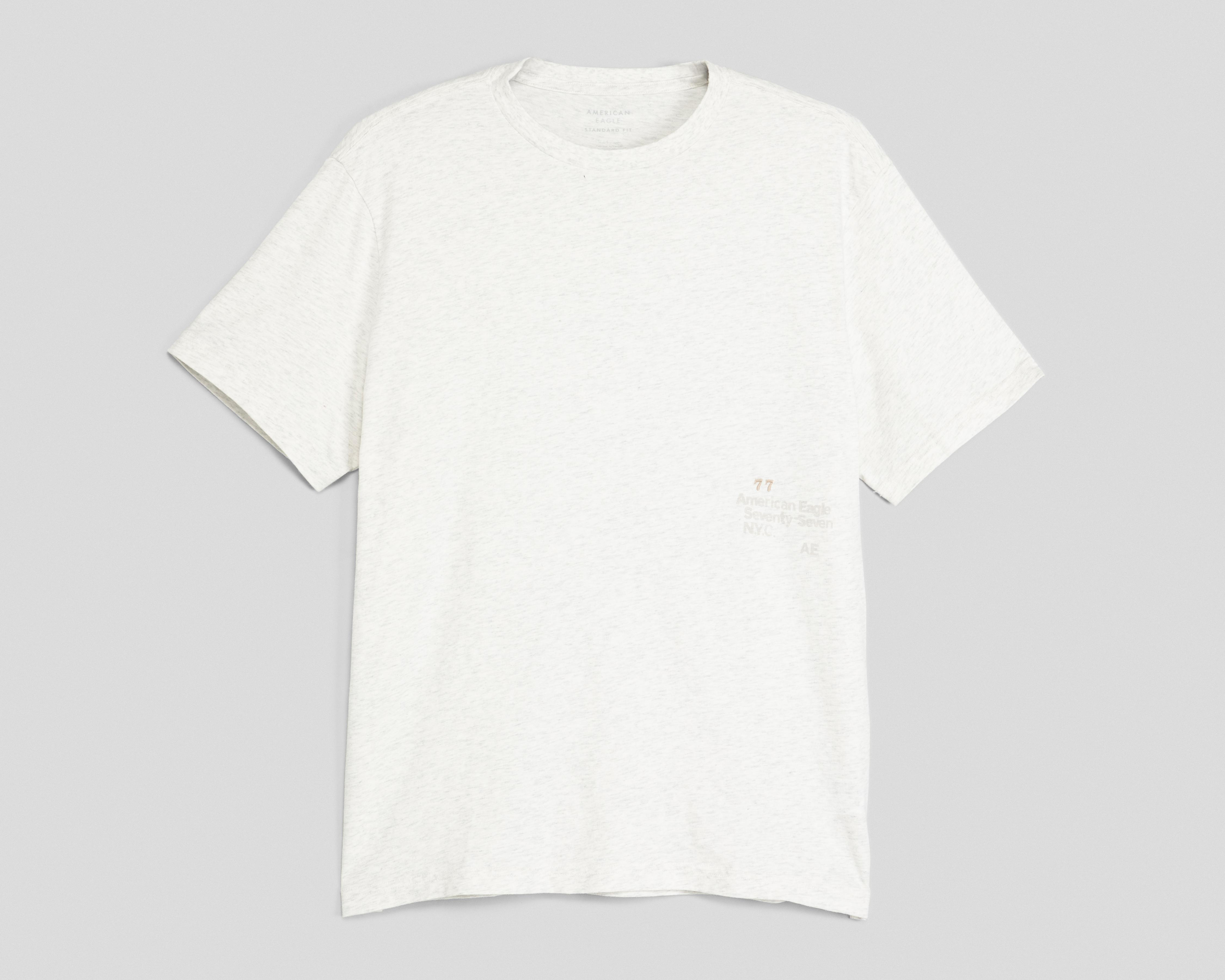 Playera de Cuello Redondo Gris American Eagle para Hombre