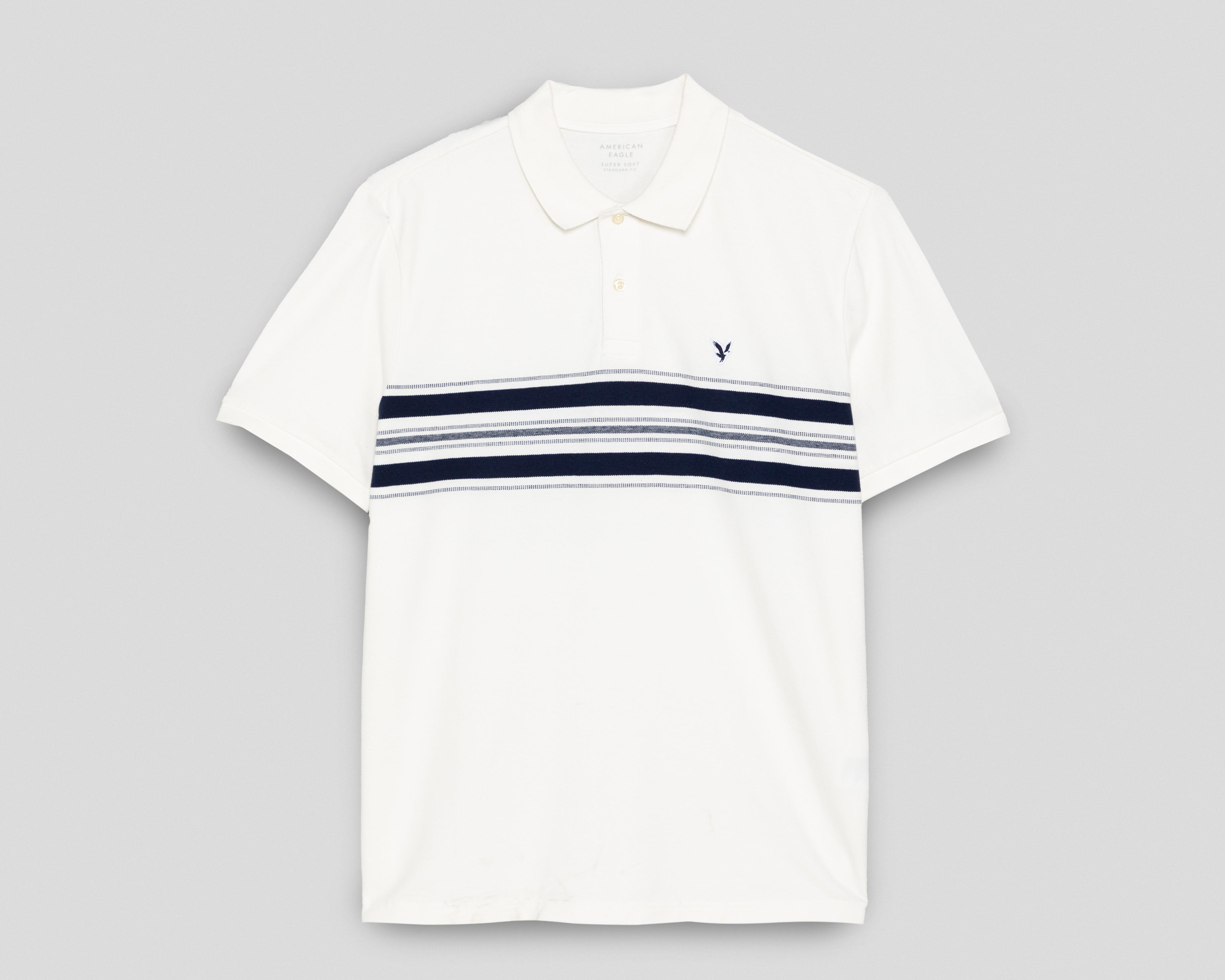 Foto 2 pulgar | Playera Polo American Eagle Blanca para Hombre