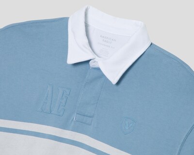 Foto 3 | Playera Polo American Eagle Outfitters Manga Corta Azul para Hombre
