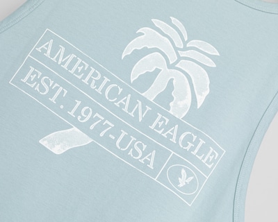 Foto 4 | Playera de Cuello Redondo Azul American Eagle para Hombre