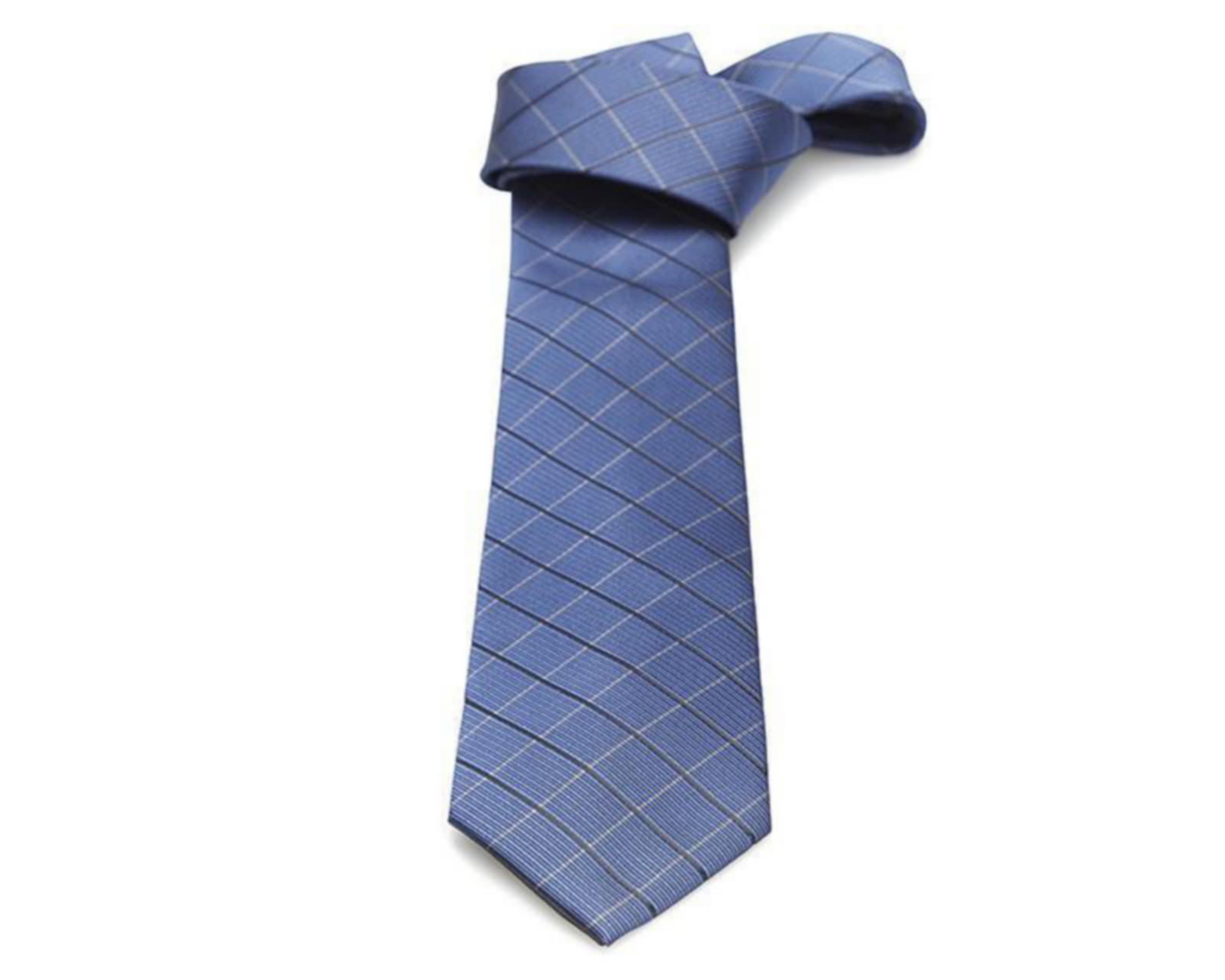 Corbata de Cuadros Wall Street Azul