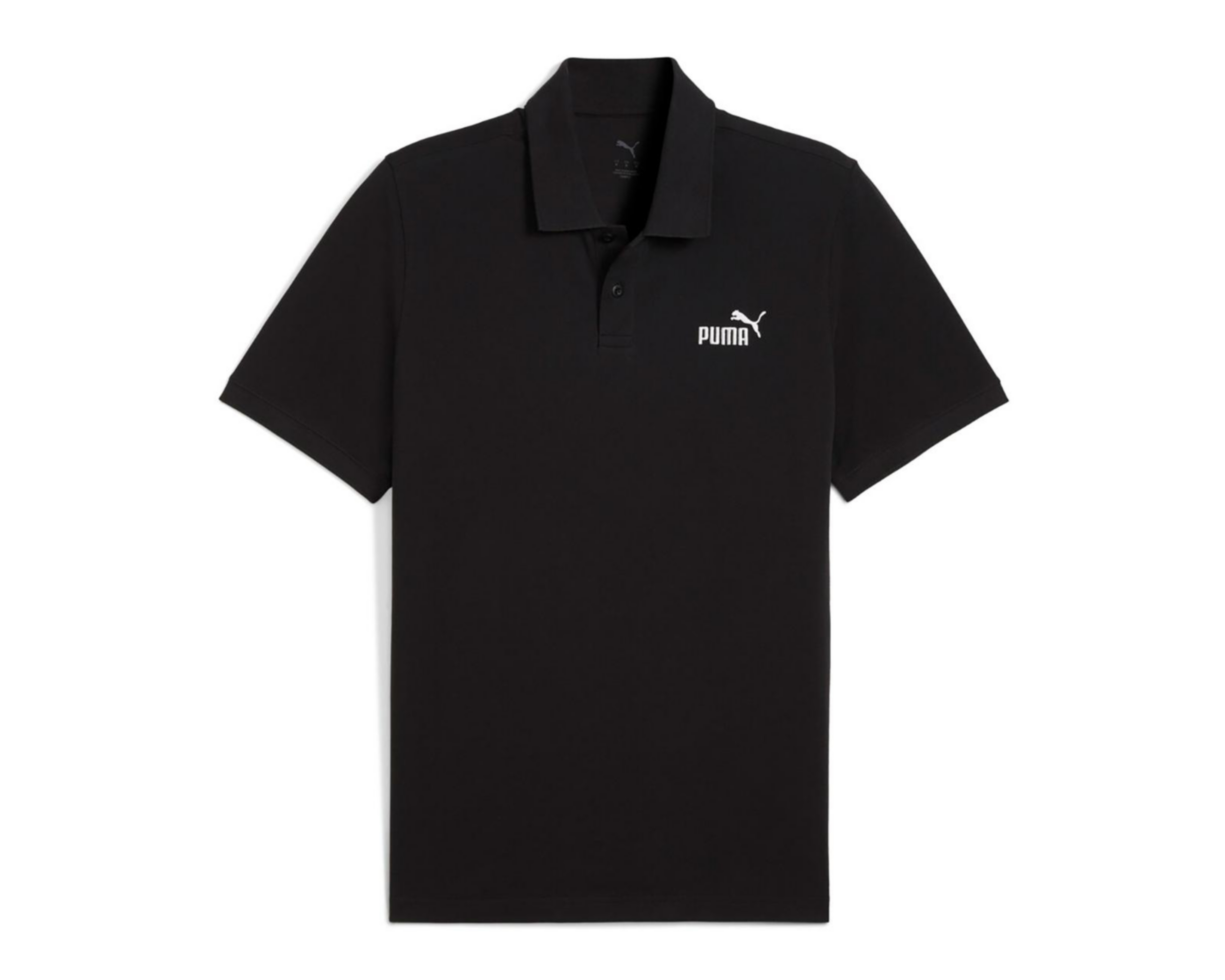 Playera Polo Puma Manga Corta Negra para Hombre