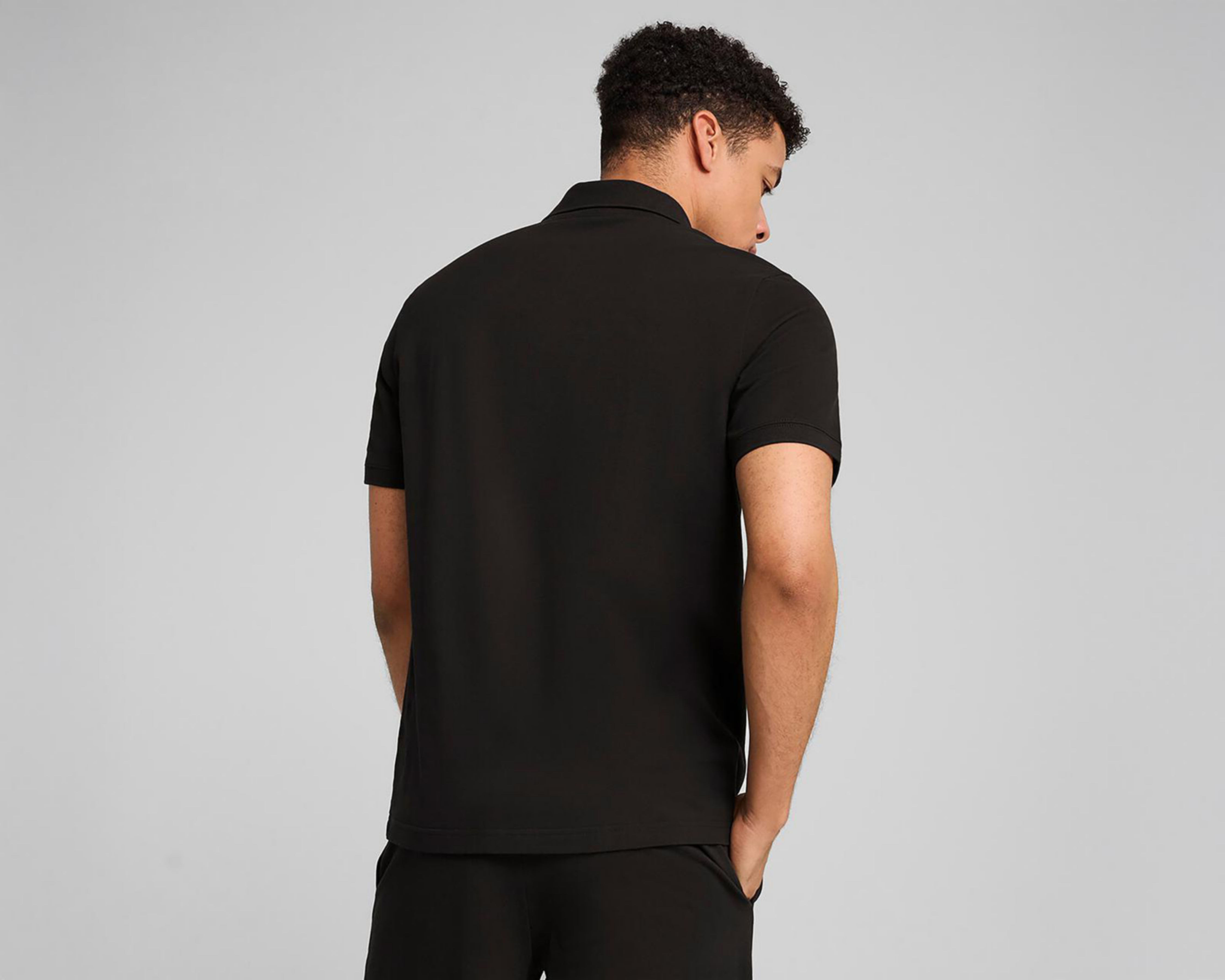 Foto 4 | Playera Polo Puma Manga Corta Negra para Hombre