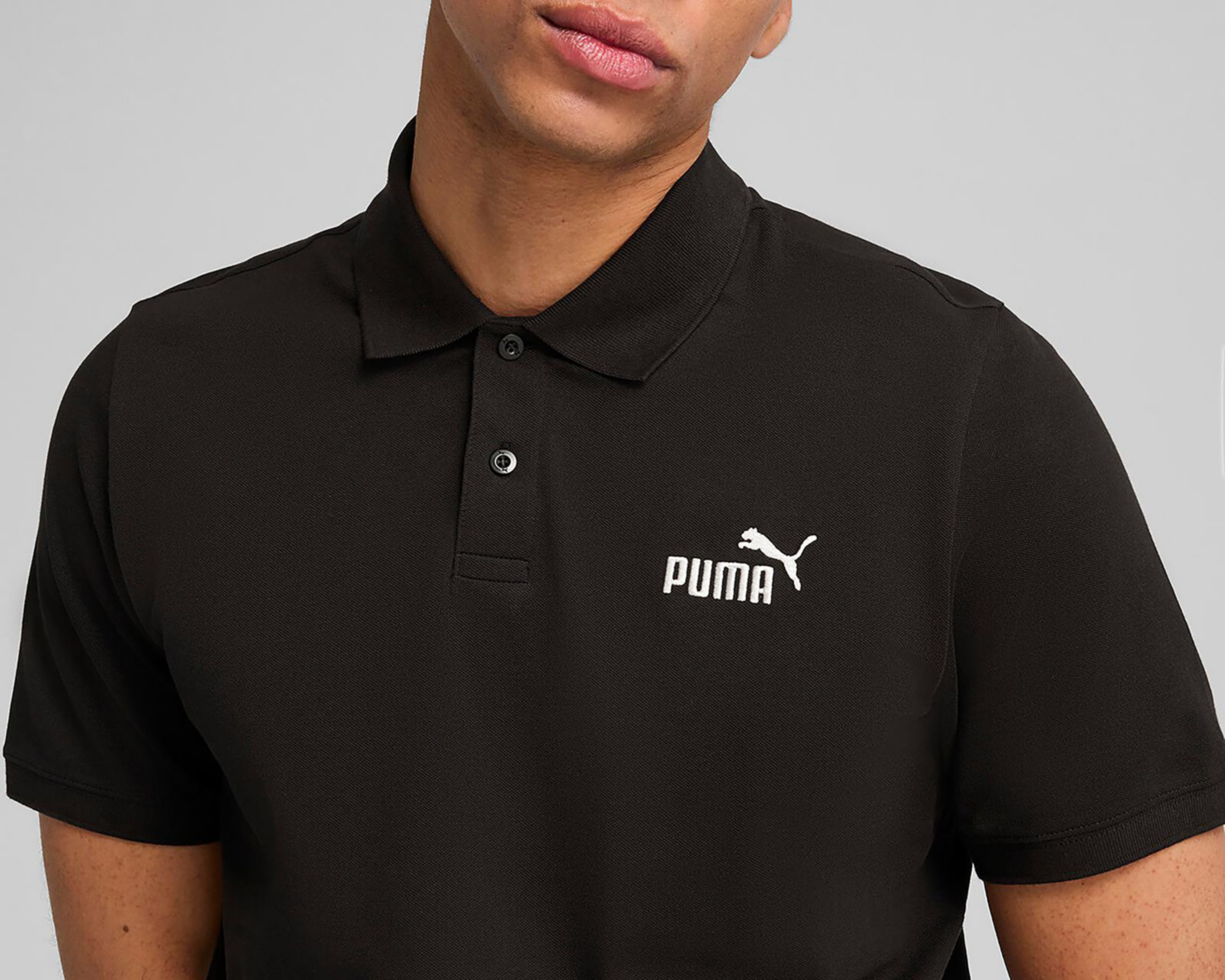 Foto 6 pulgar | Playera Polo Puma Manga Corta Negra para Hombre