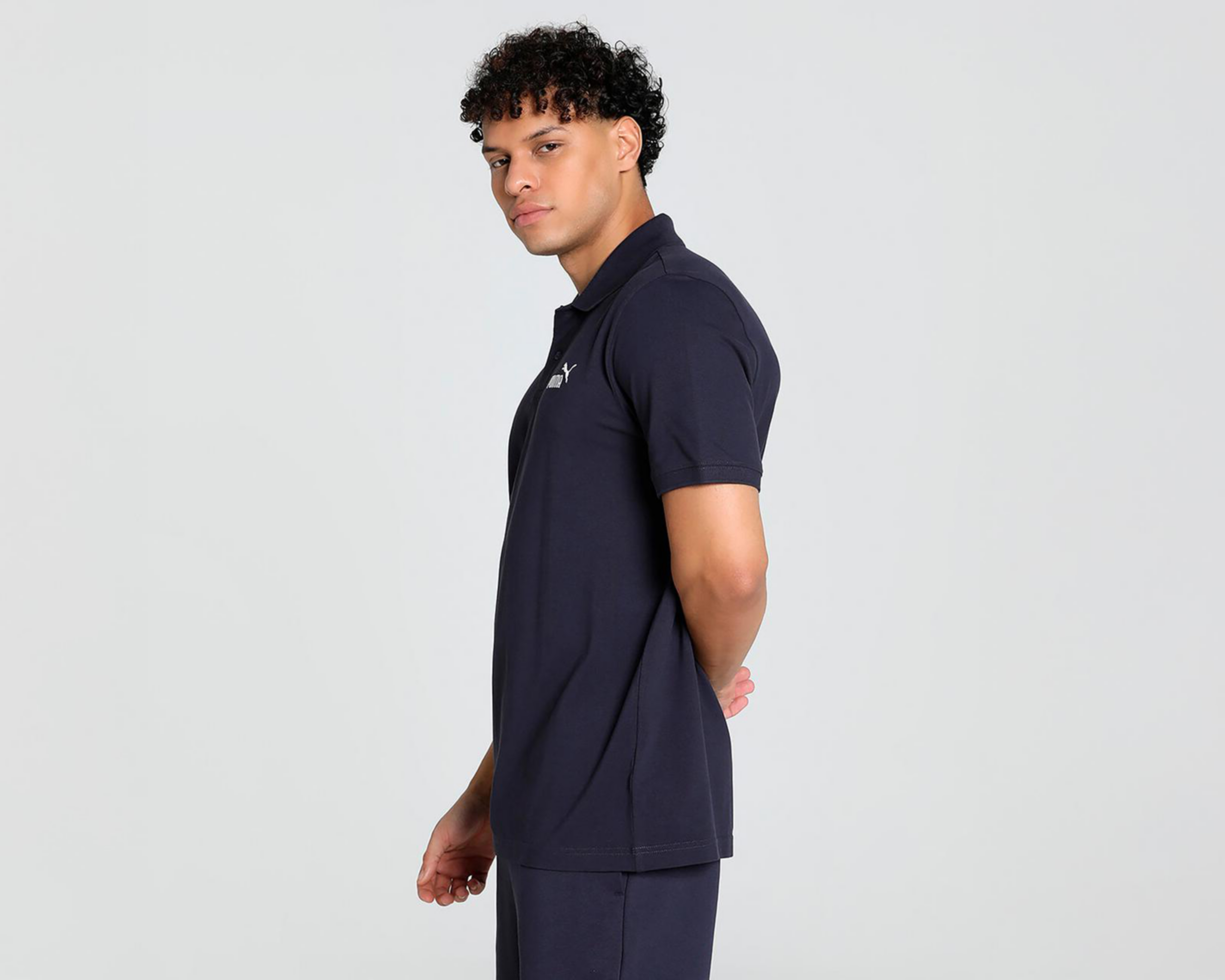 Foto 5 pulgar | Playera Polo Puma Manga Corta Azul Marino para Hombre