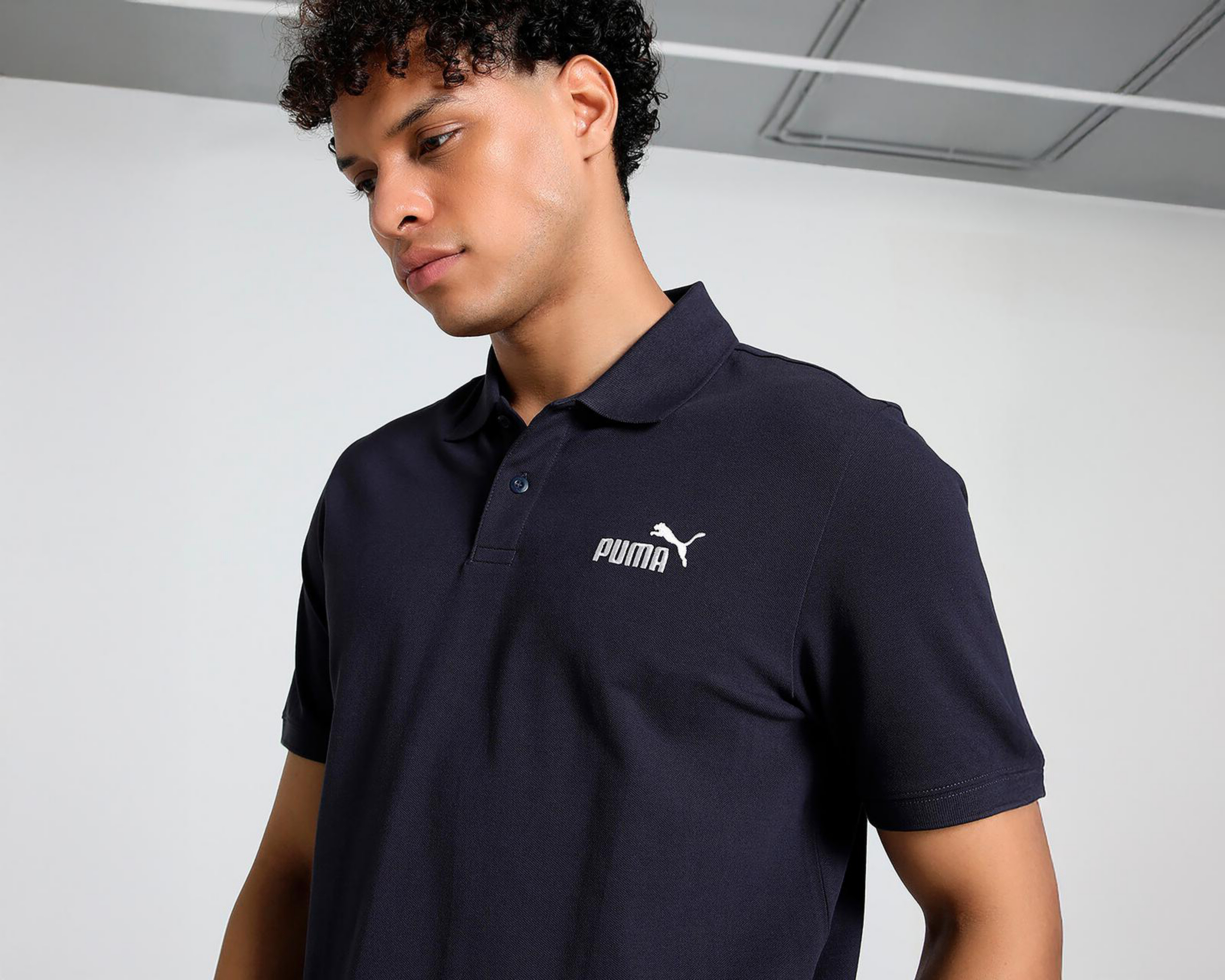 Foto 7 pulgar | Playera Polo Puma Manga Corta Azul Marino para Hombre