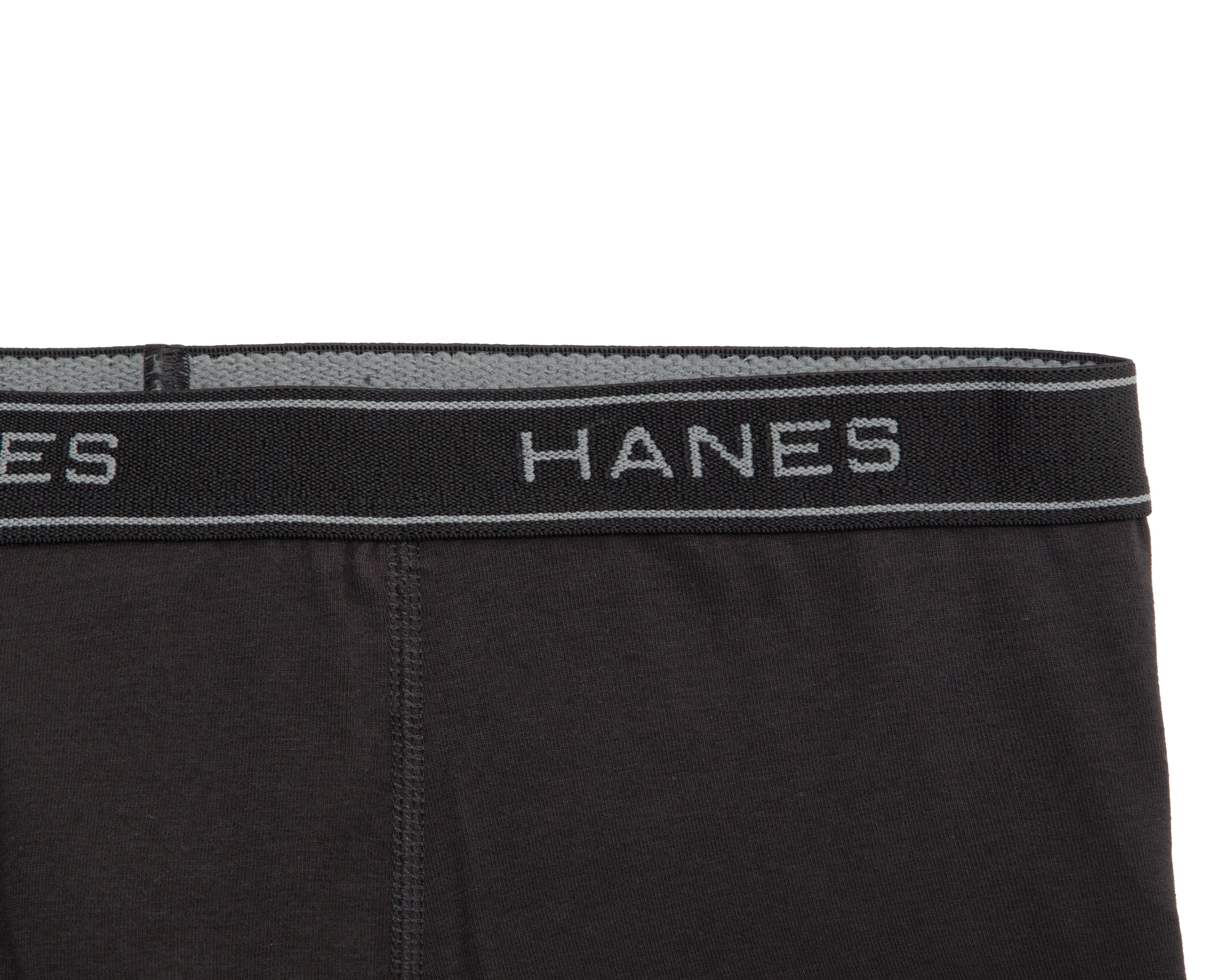 Foto 3 | Bóxer Largo Hanes Negro para Hombre