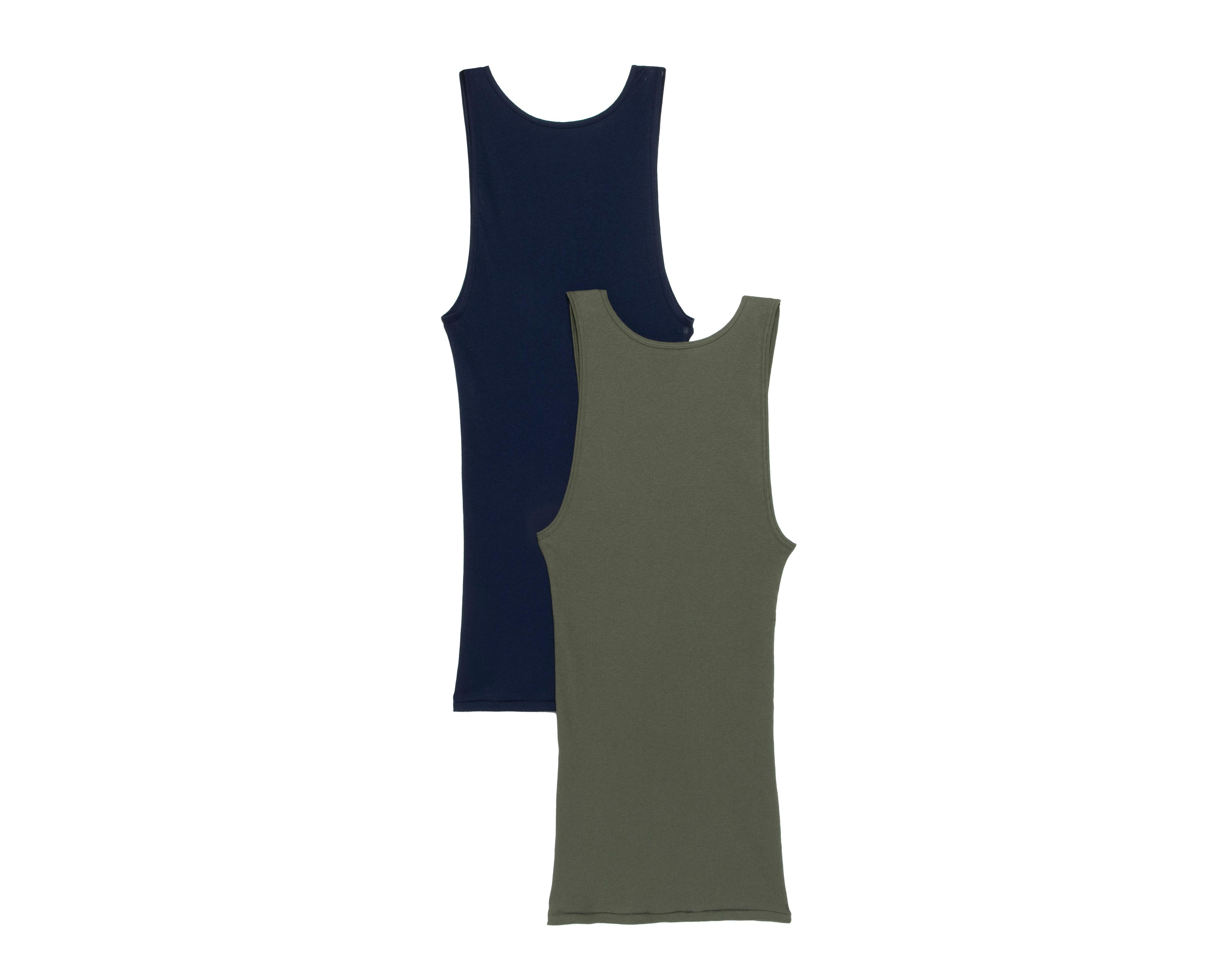 Foto 2 | Camiseta Interior de Algodón Hanes para Hombre 2 Piezas