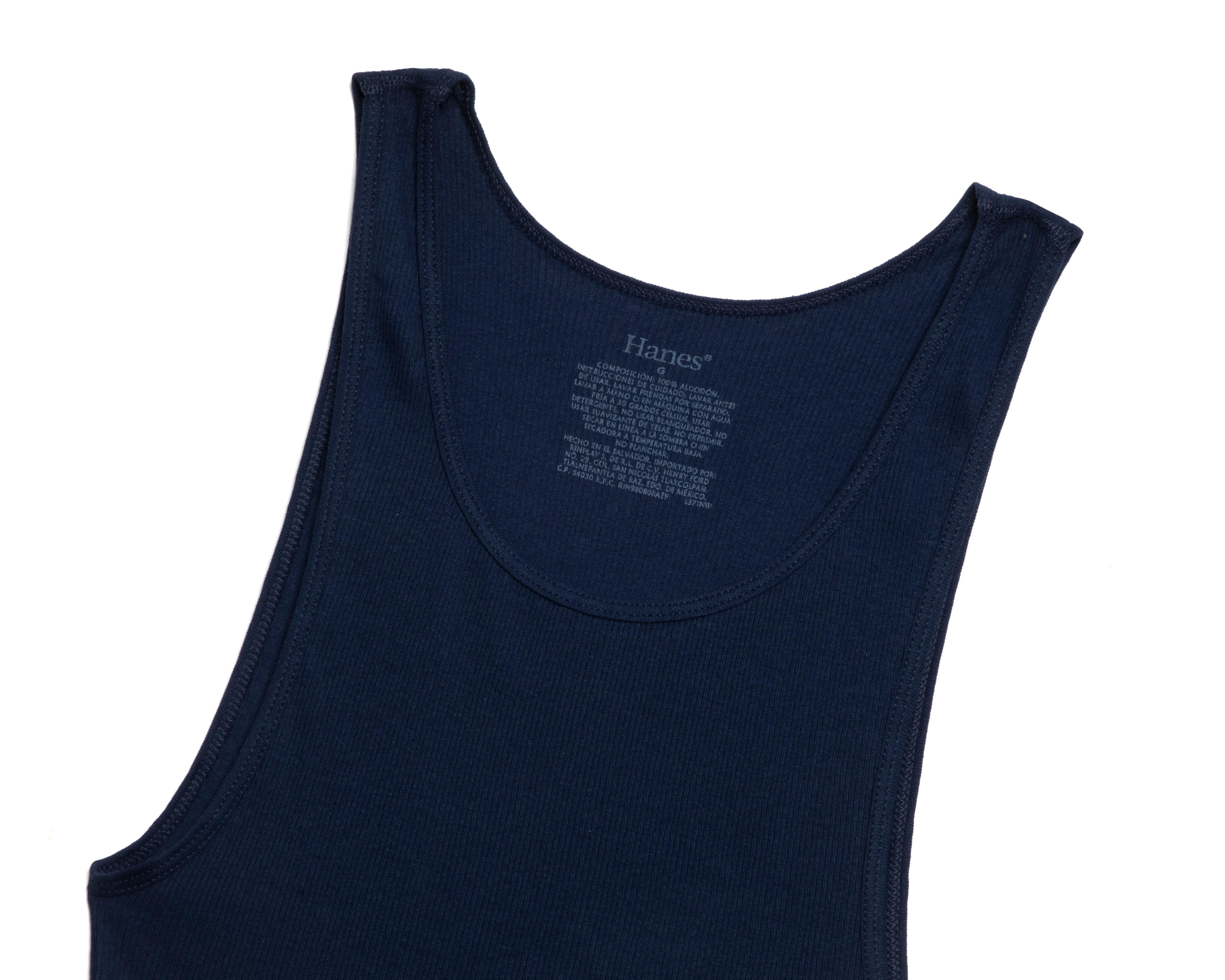 Foto 4 pulgar | Camiseta Interior de Algodón Hanes para Hombre 2 Piezas