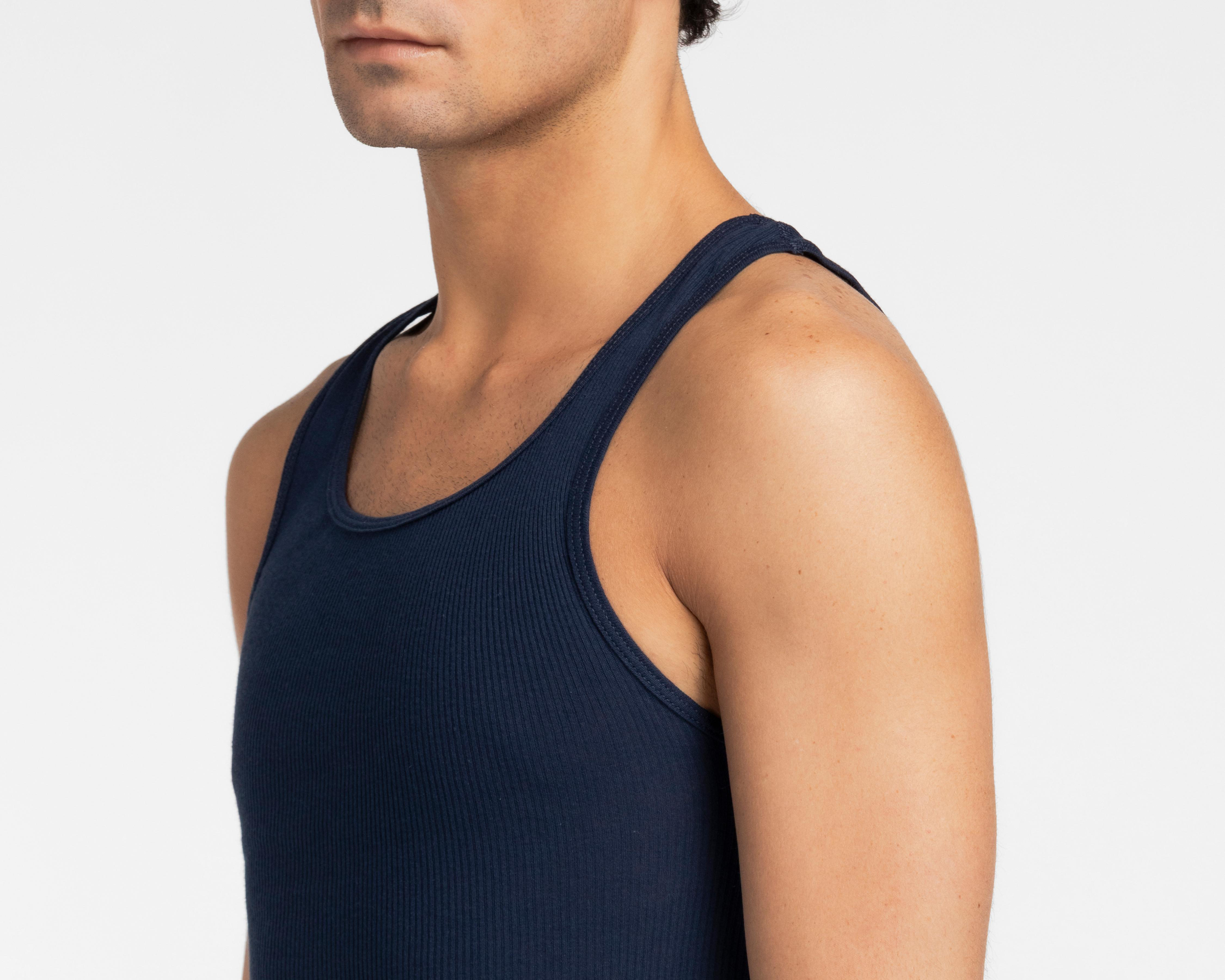 Foto 4 | Camiseta Interior de Algodón Hanes para Hombre 2 Piezas