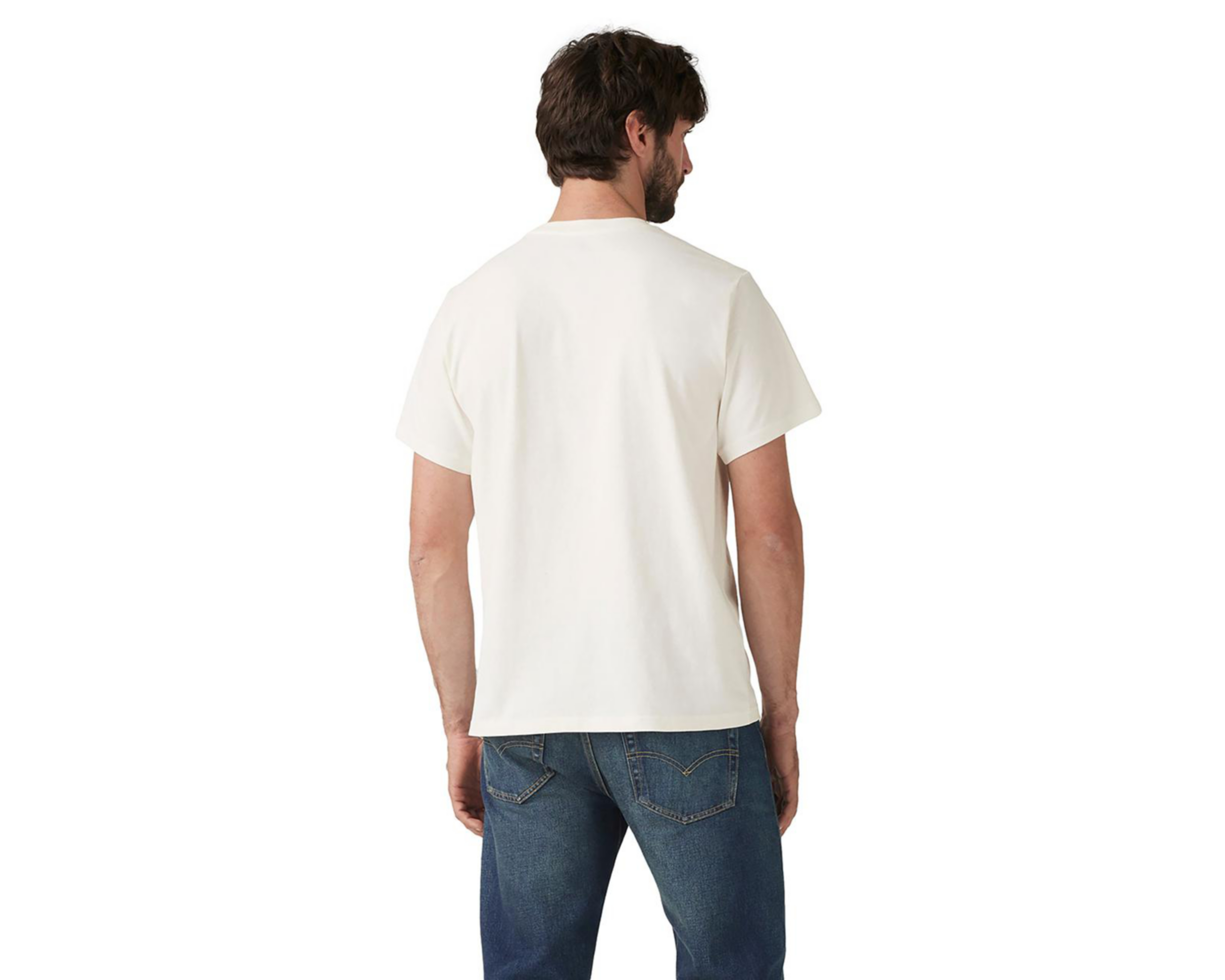 Foto 3 pulgar | Playera Levi's Blanca Cuello Redondo para Hombre
