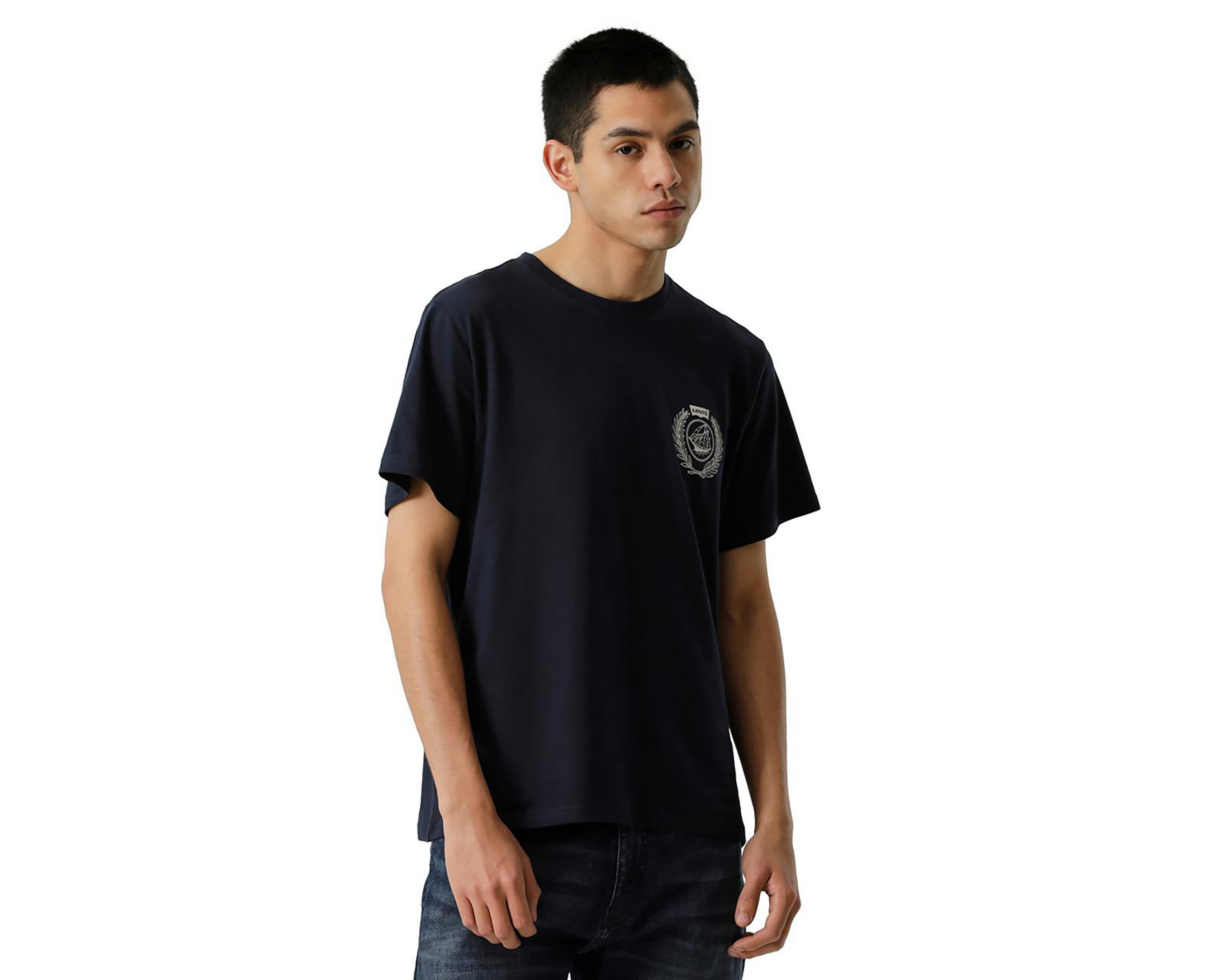 Foto 5 pulgar | Playera de Cuello Redondo Azul Marino Levi's para Hombre