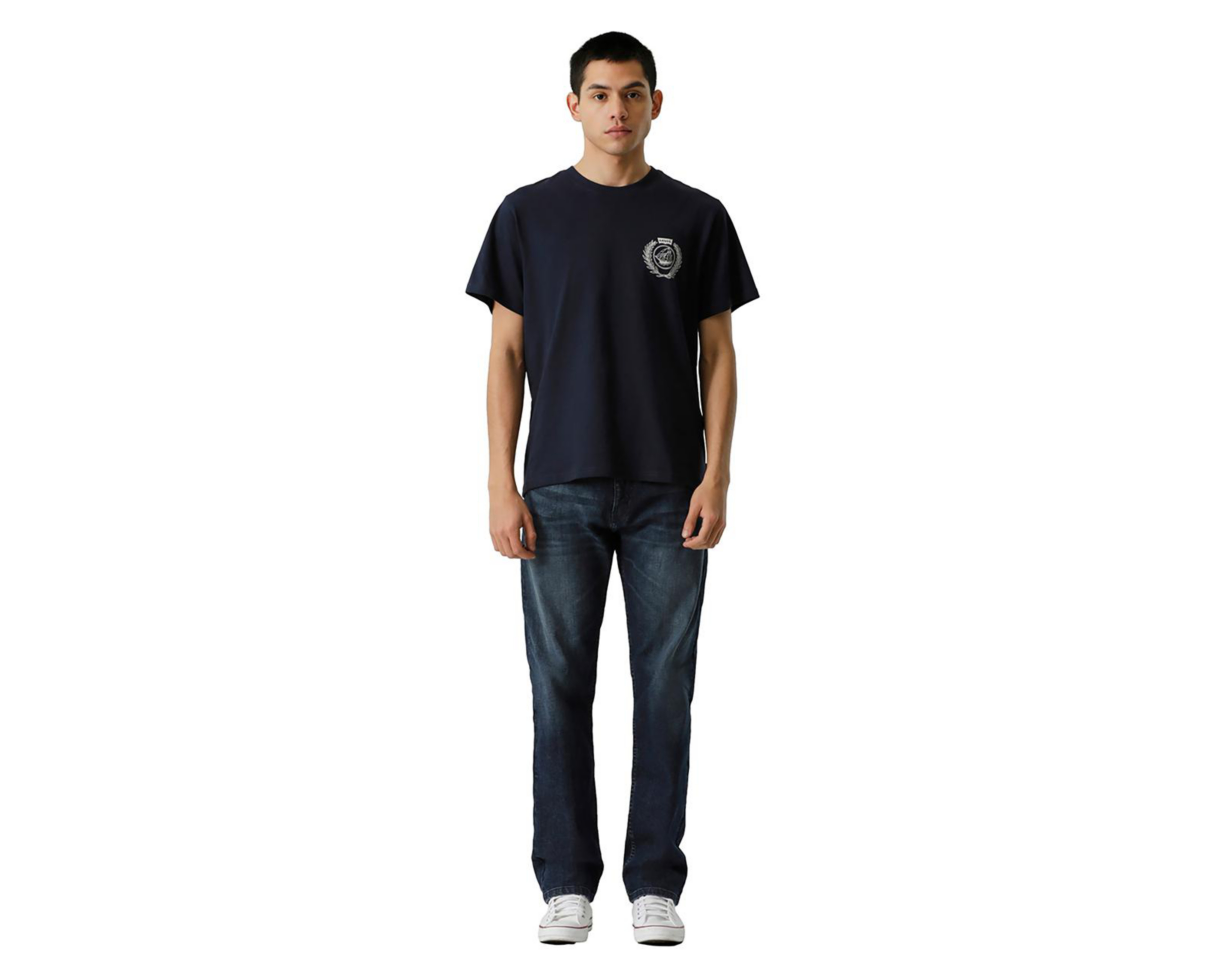 Foto 7 pulgar | Playera de Cuello Redondo Azul Marino Levi's para Hombre