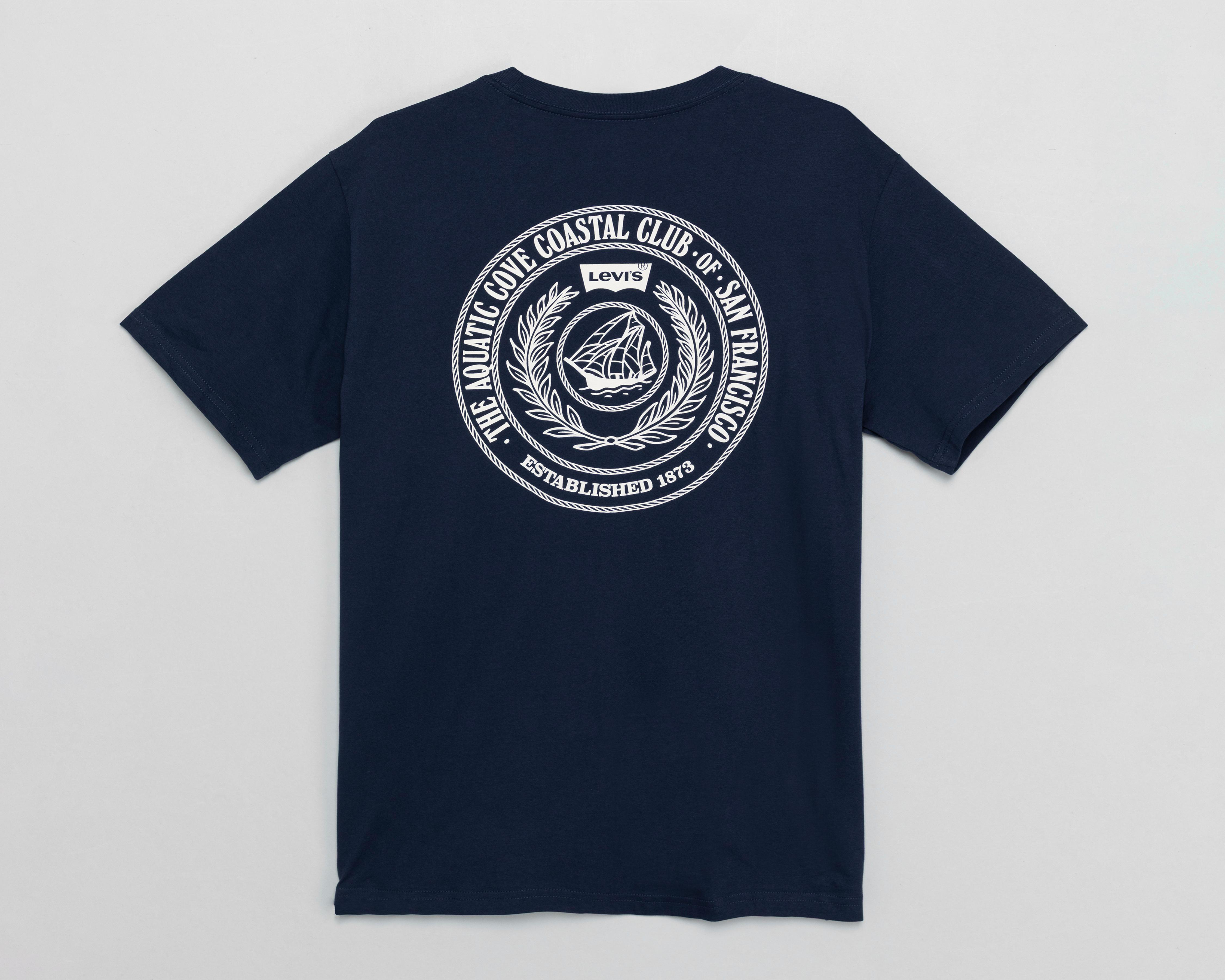 Foto 8 | Playera de Cuello Redondo Azul Marino Levi's para Hombre