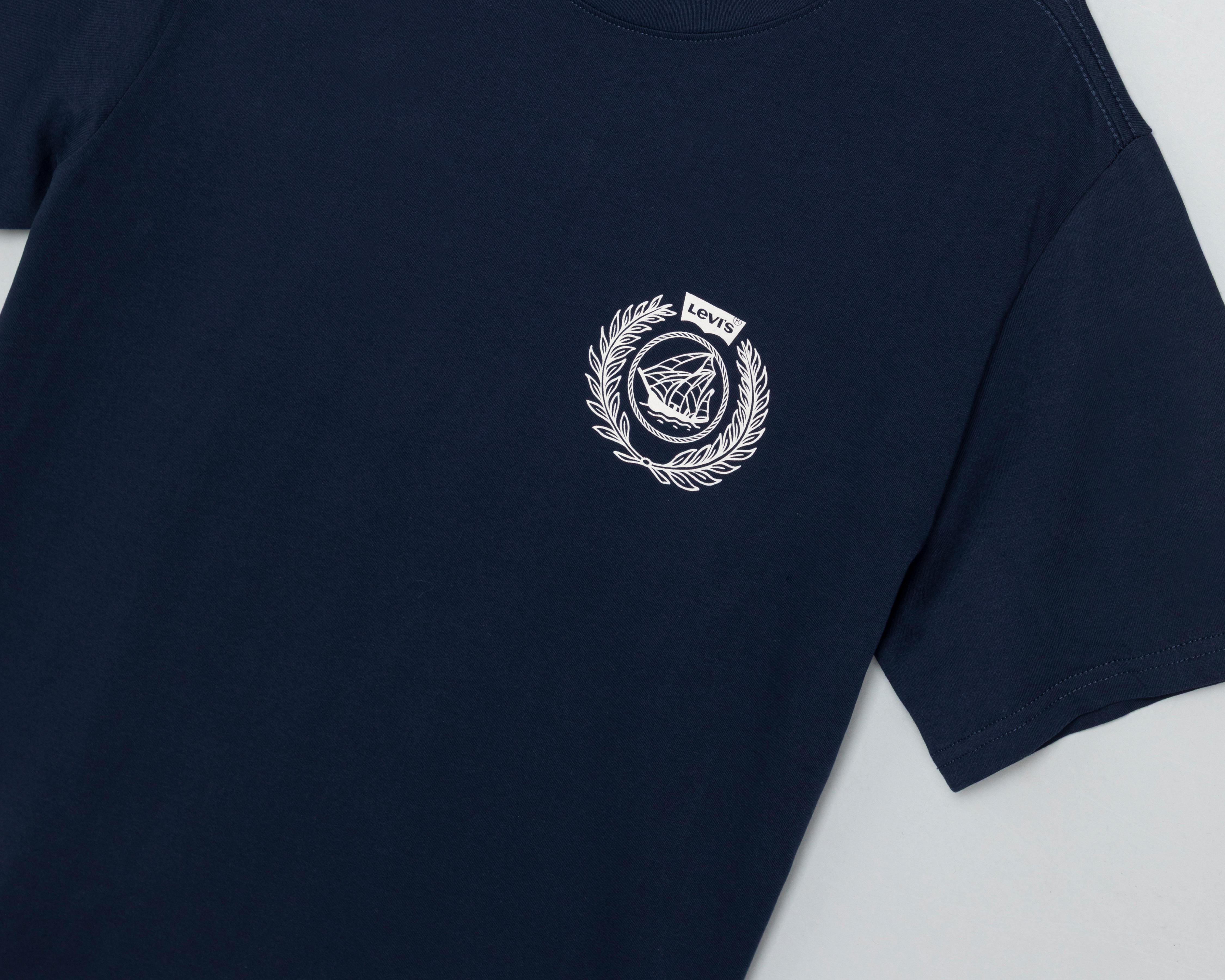 Foto 9 | Playera de Cuello Redondo Azul Marino Levi's para Hombre