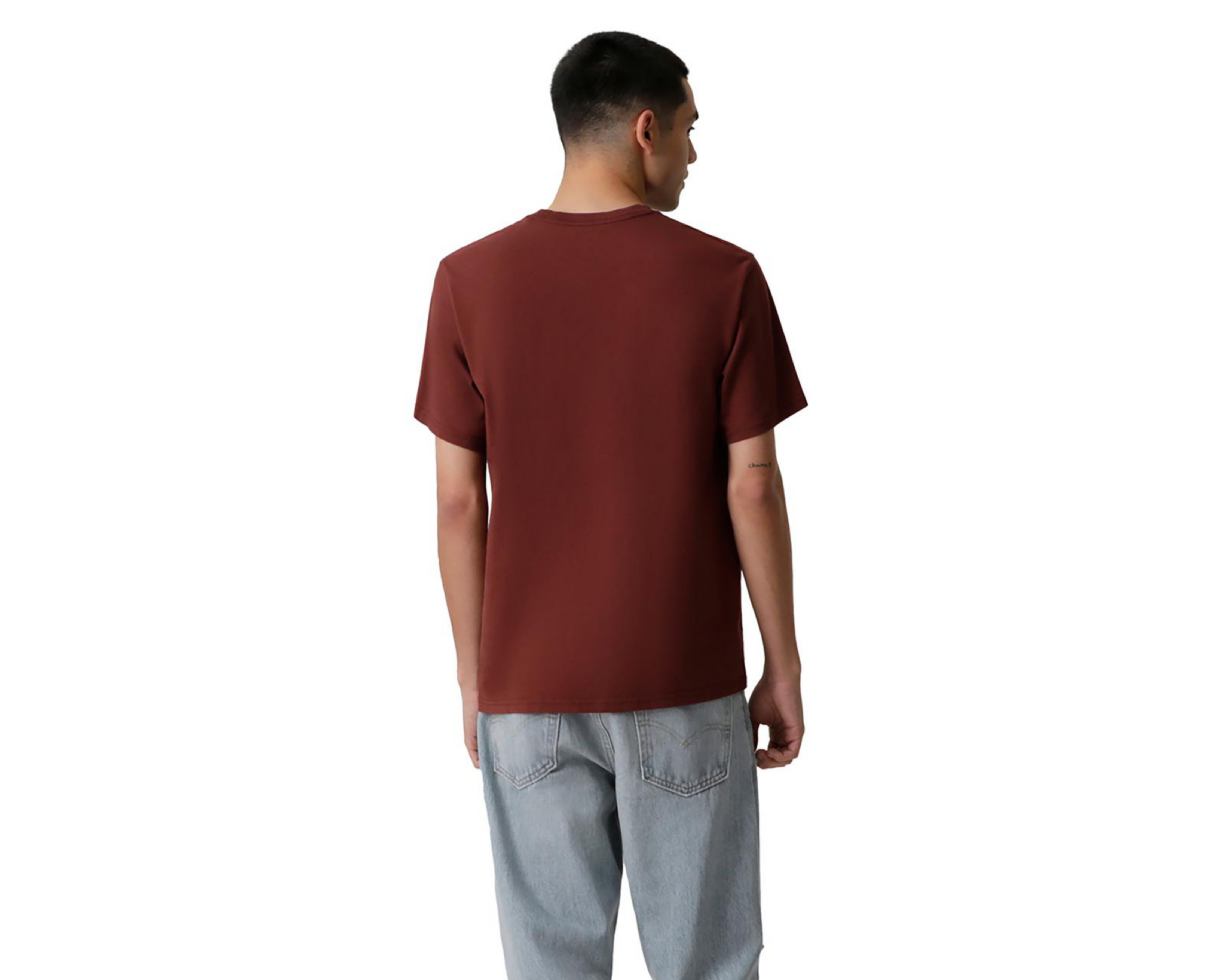 Foto 4 pulgar | Playera Levi's Vino Cuello Redondo para Hombre