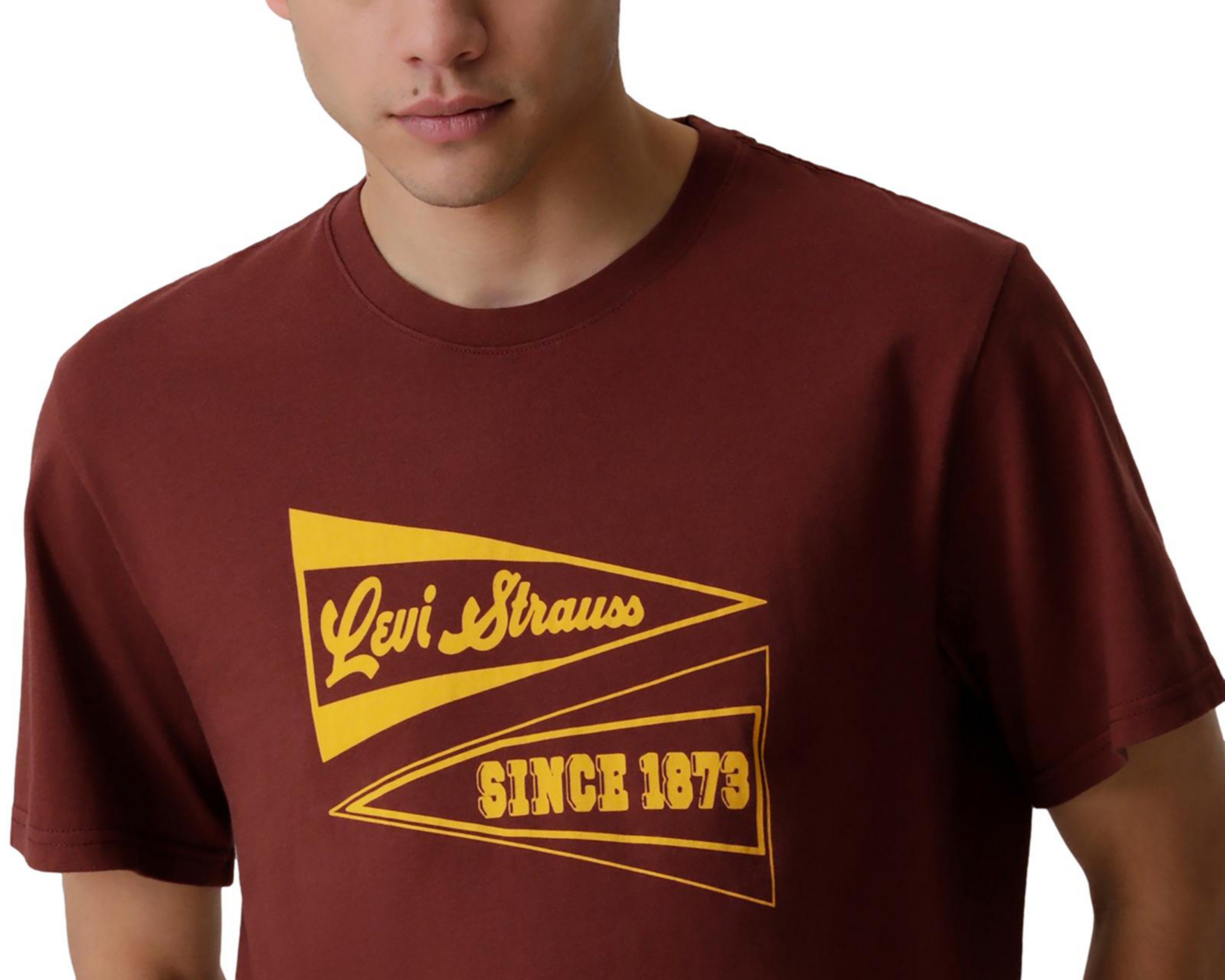 Foto 6 pulgar | Playera Levi's Vino Cuello Redondo para Hombre