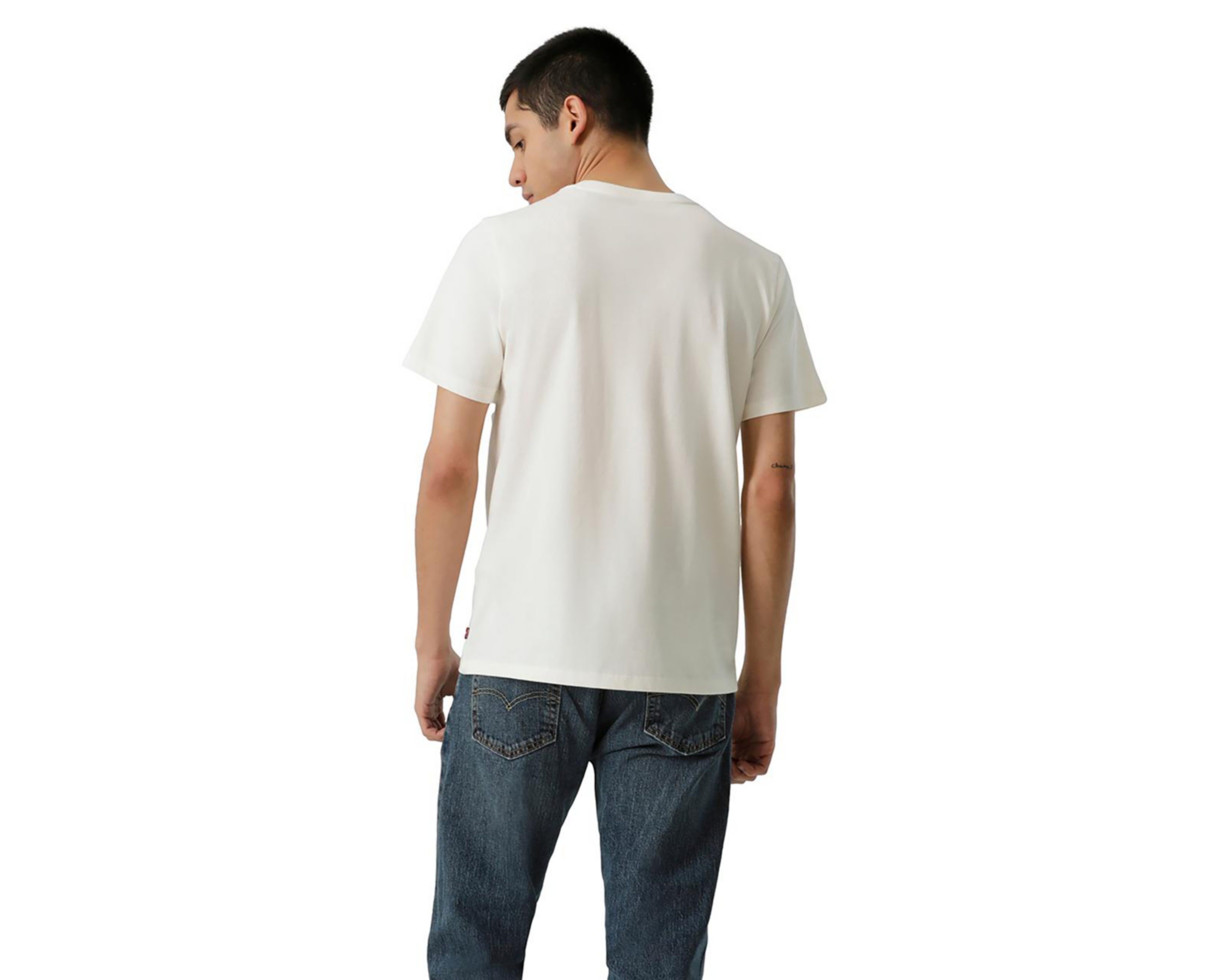 Foto 4 pulgar | Playera Levi's Blanca Cuello Redondo para Hombre