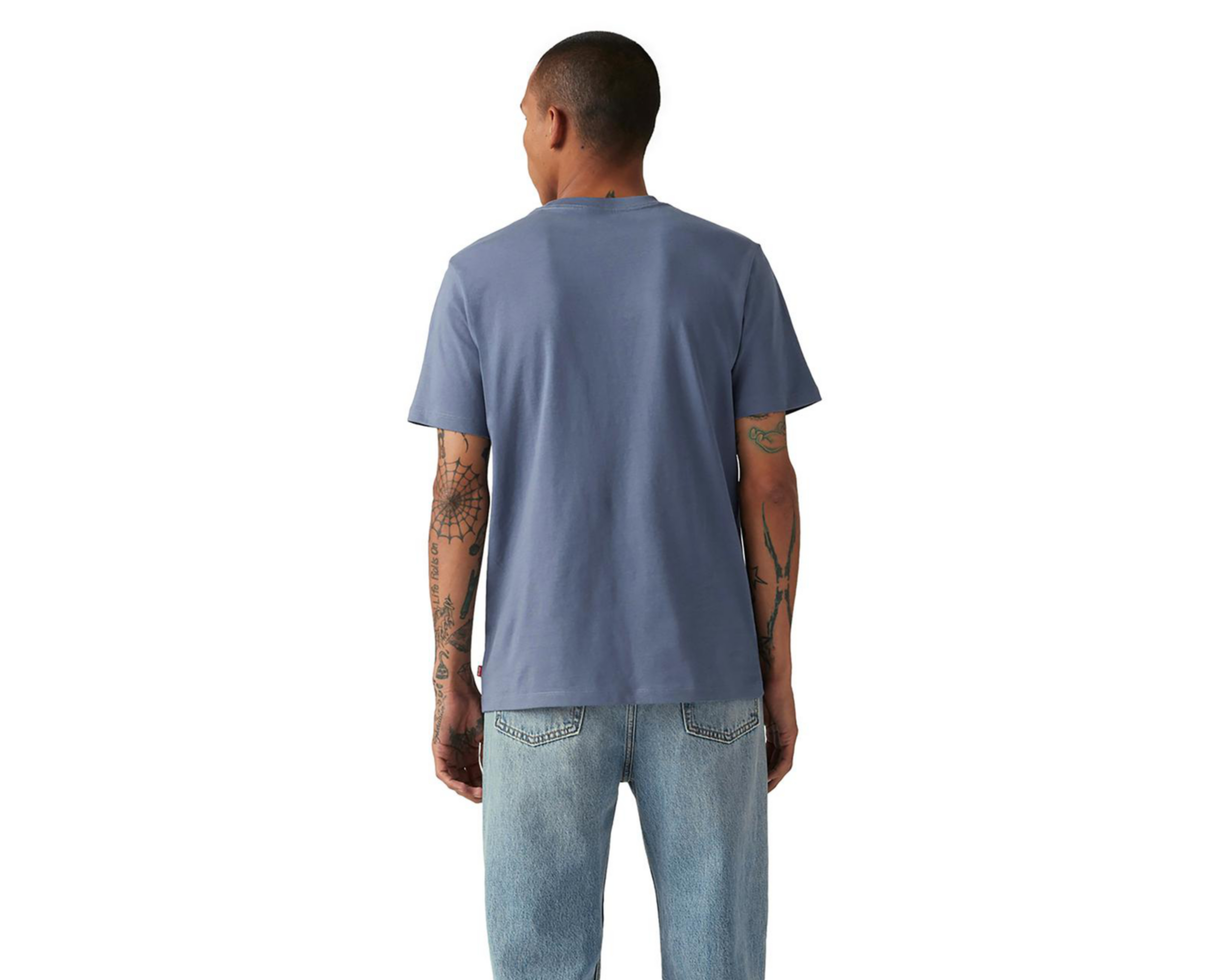 Foto 3 pulgar | Playera Levi's Azul Cuello Redondo para Hombre