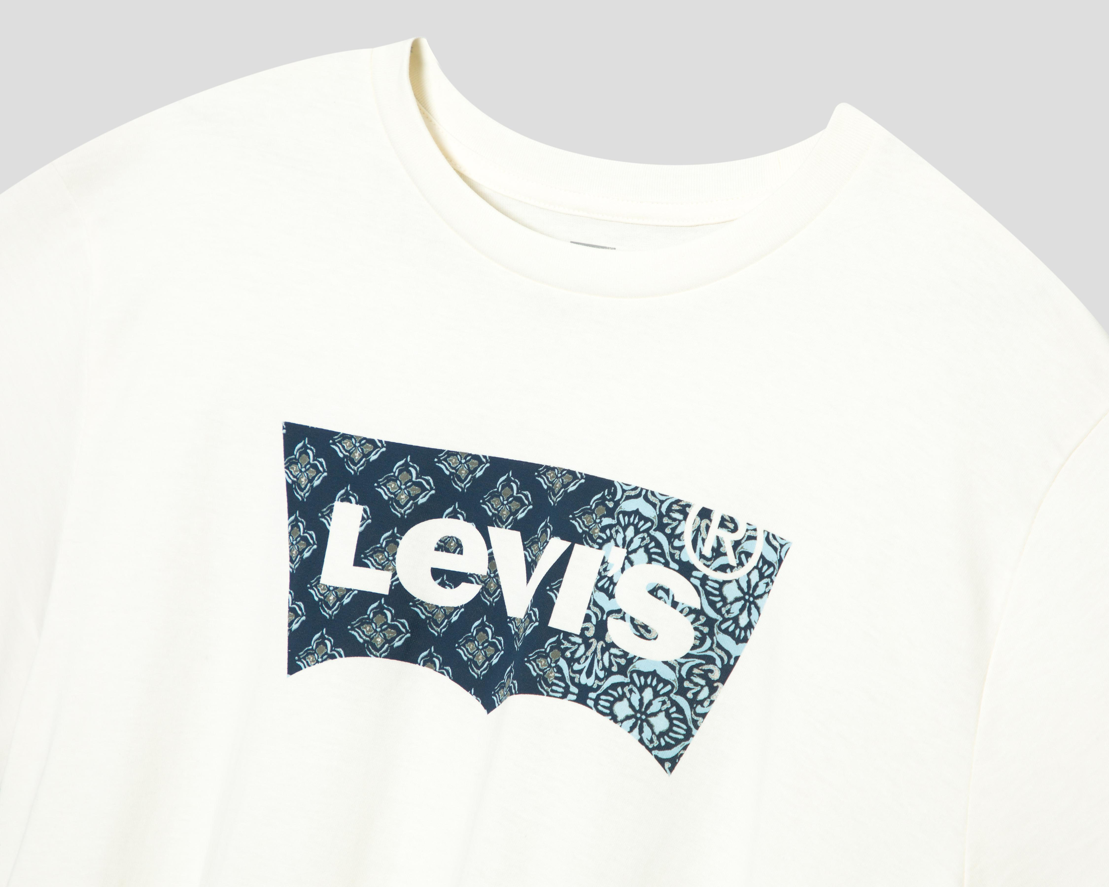 Foto 4 pulgar | Playera de Cuello Redondo Levi's Blanca para Hombre
