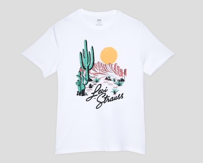 Foto 1 | Playera de Cuello Redondo Blanca Levi's para Hombre