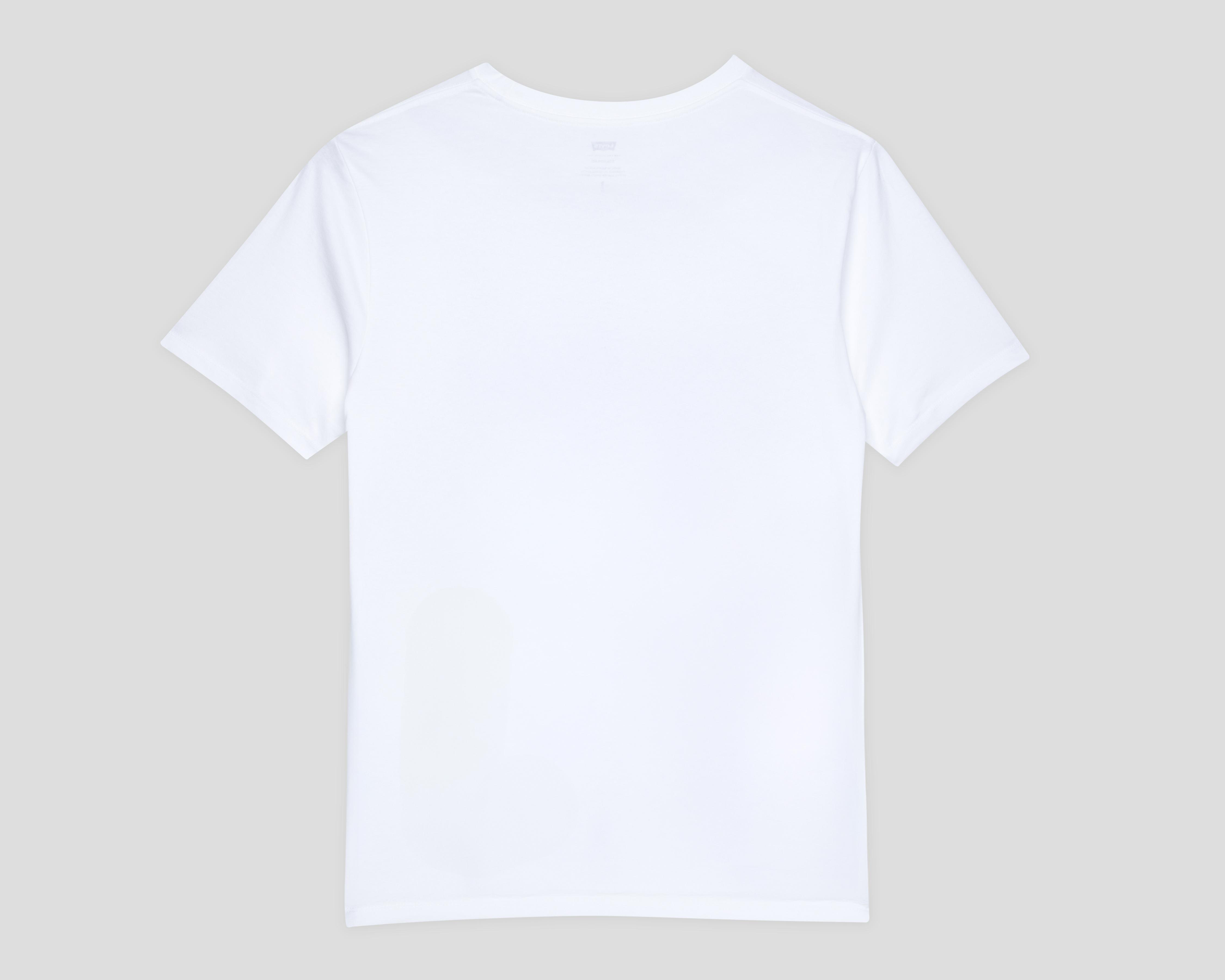 Foto 3 pulgar | Playera de Cuello Redondo Blanca Levi's para Hombre