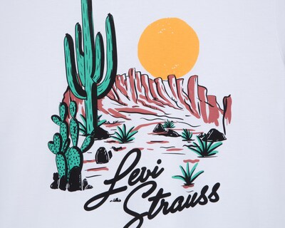 Foto 3 | Playera de Cuello Redondo Blanca Levi's para Hombre