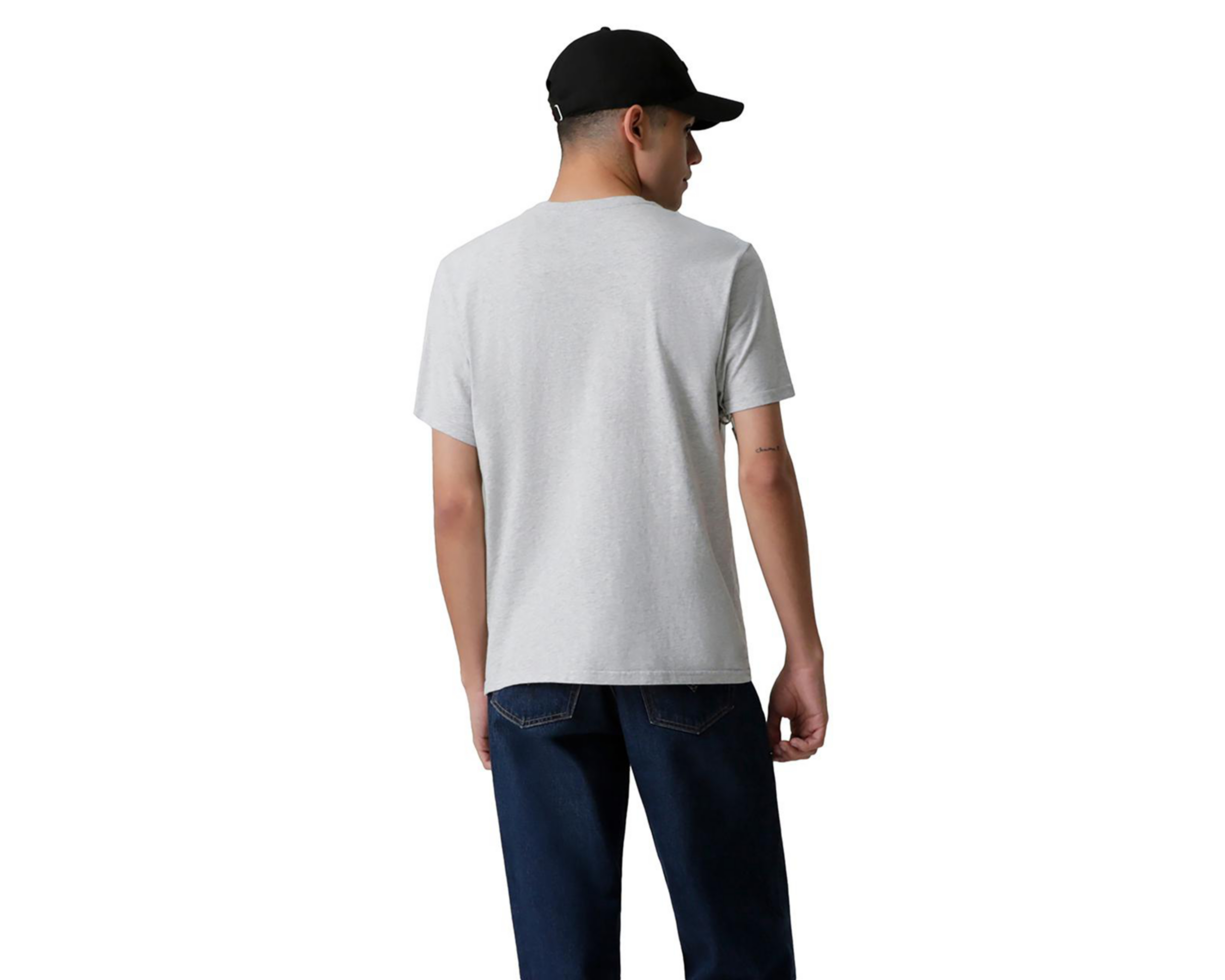 Foto 4 pulgar | Playera Levi's Gris Cuello Redondo para Hombre