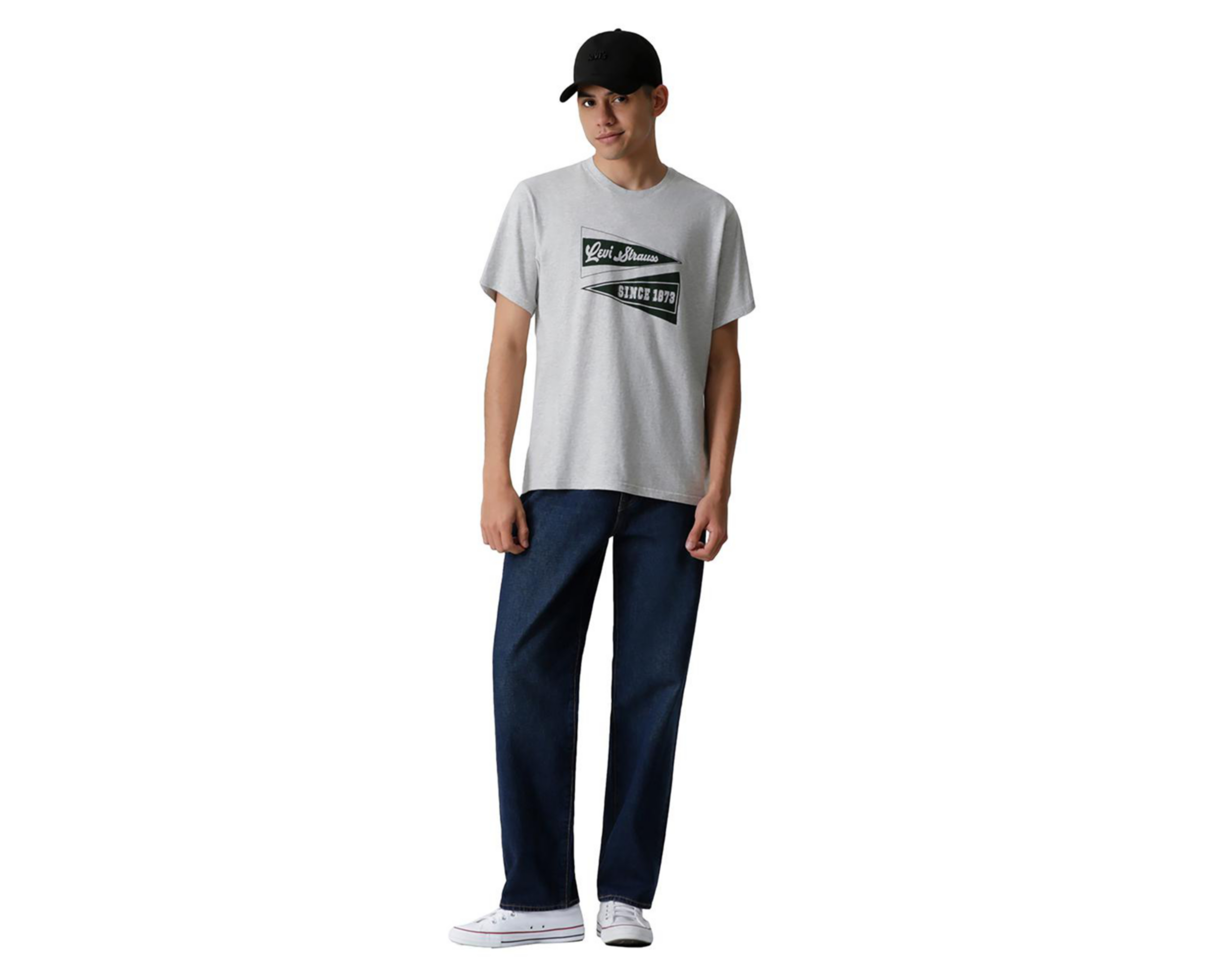 Foto 6 | Playera Levi's Gris Cuello Redondo para Hombre