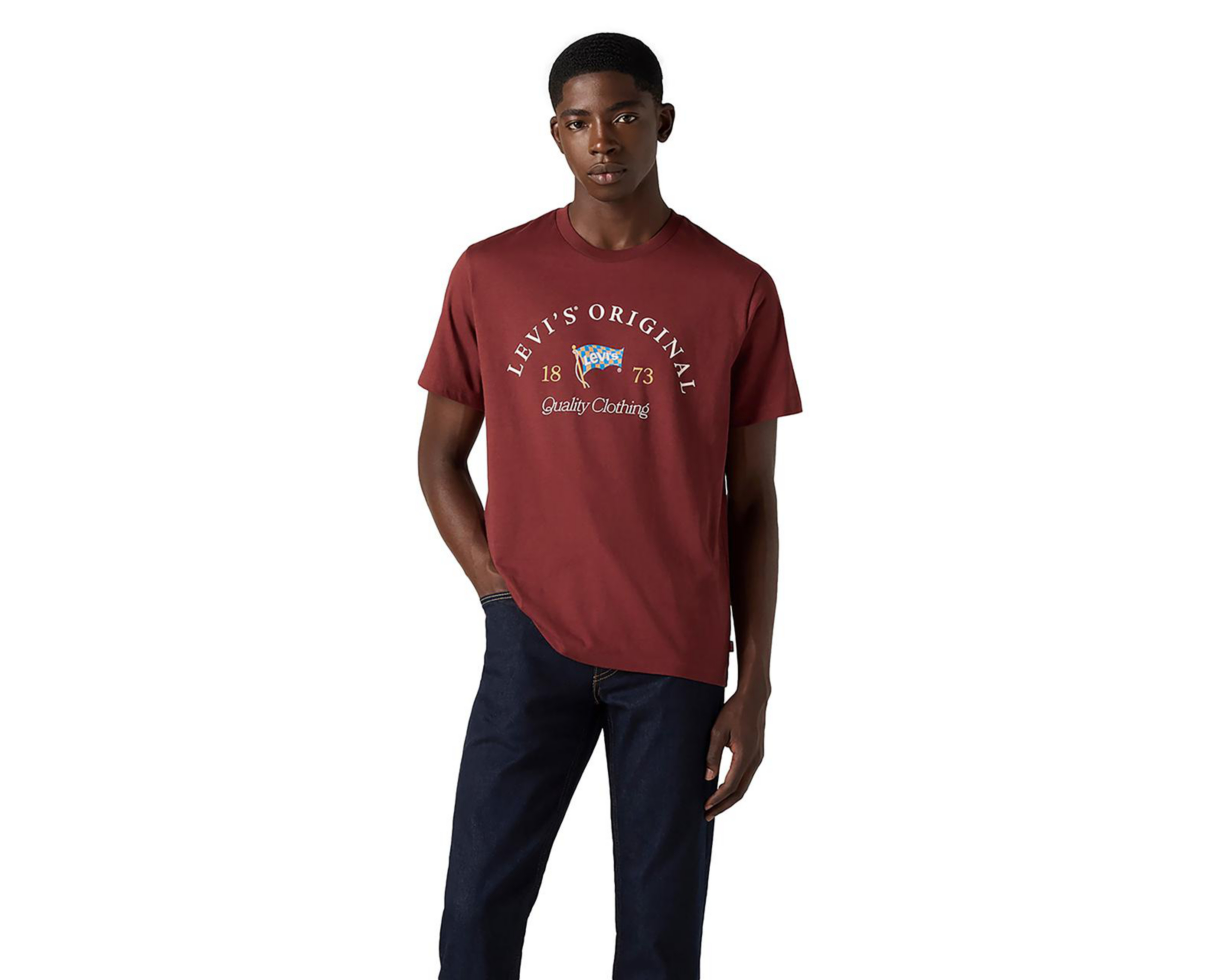 Foto 1 | Playera Levi's Vino Cuello Redondo para Hombre