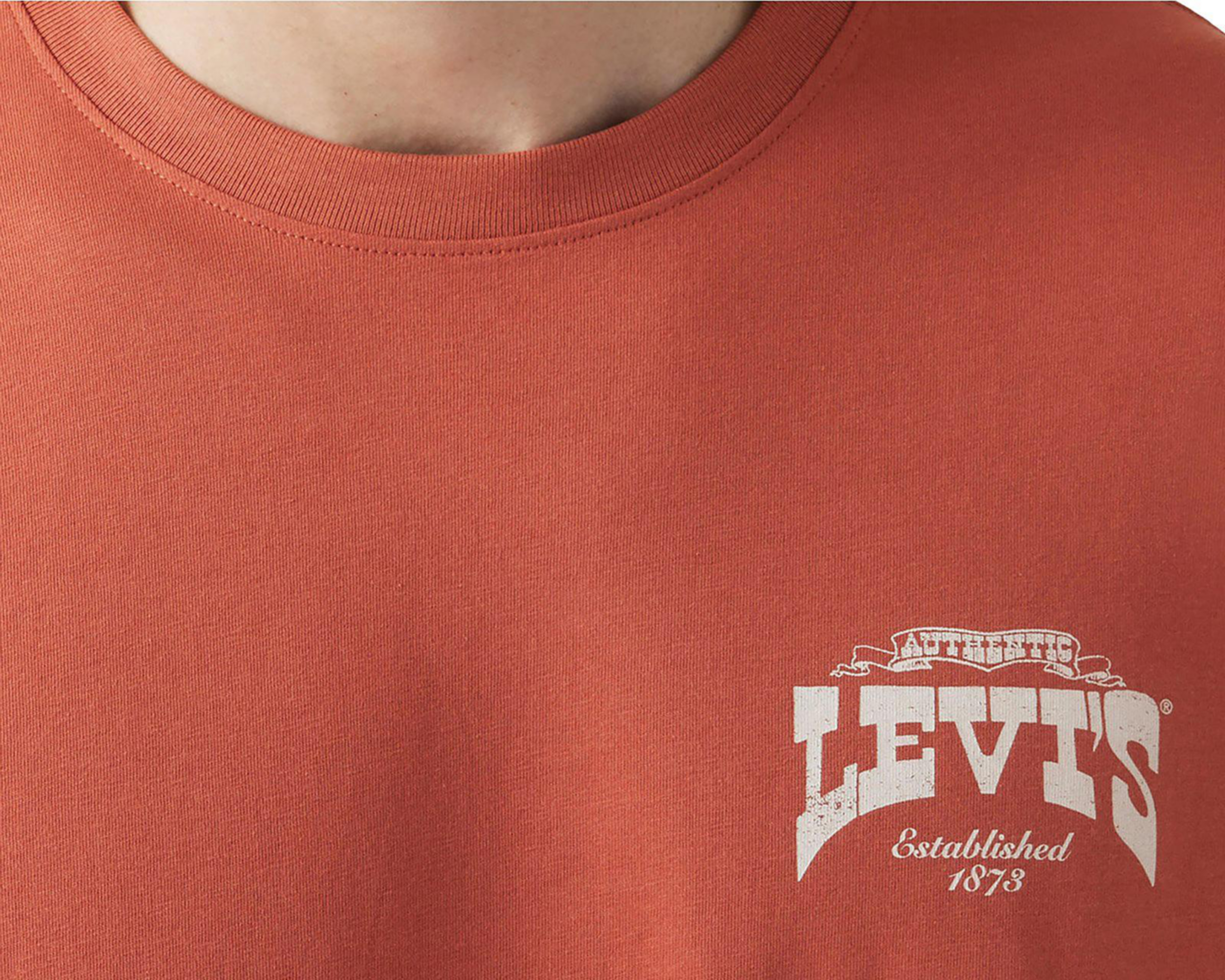 Foto 4 pulgar | Playera Levi's Anaranjada Cuello Redondo para Hombre
