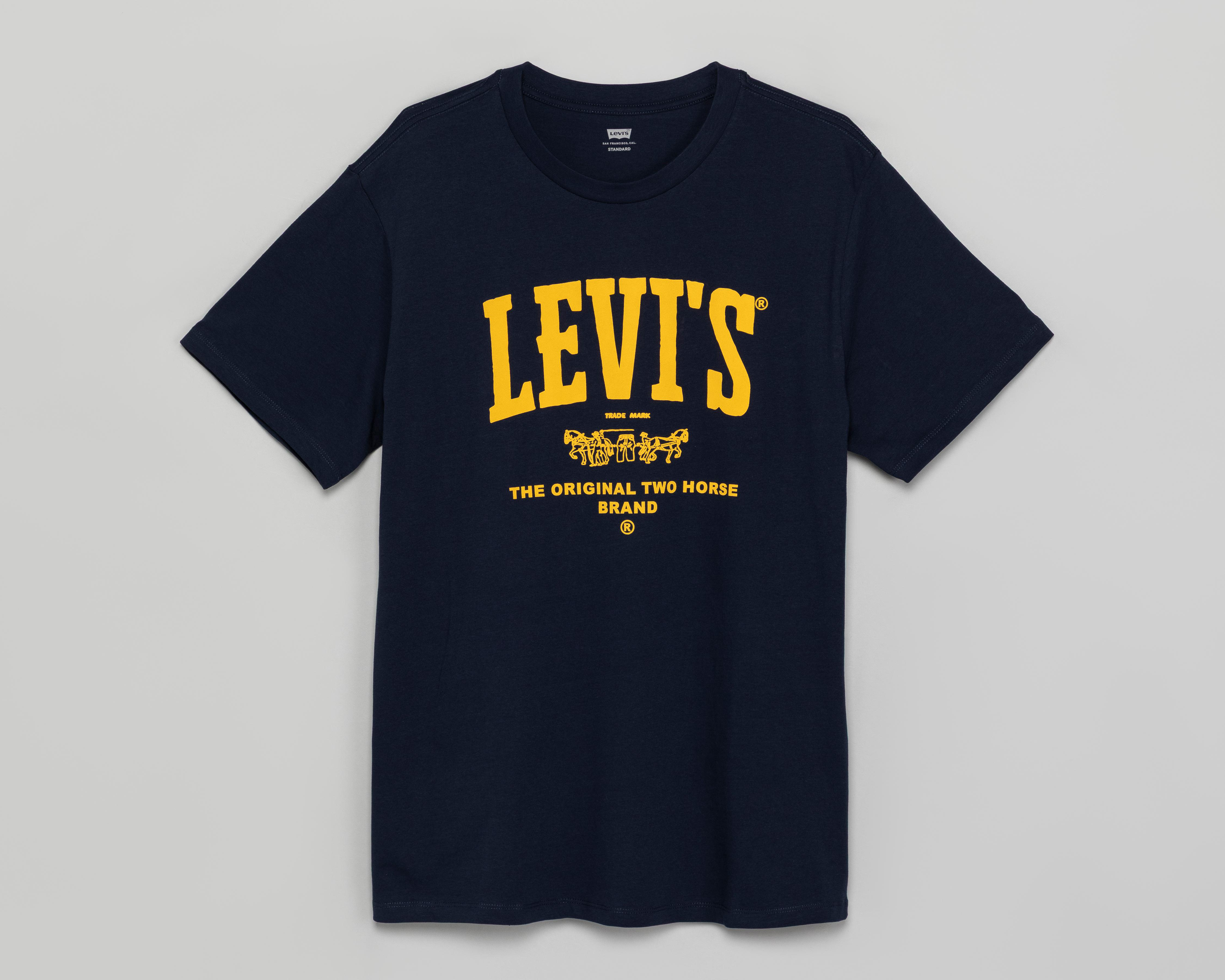 Playera de Cuello Redondo Azul Levi's para Hombre