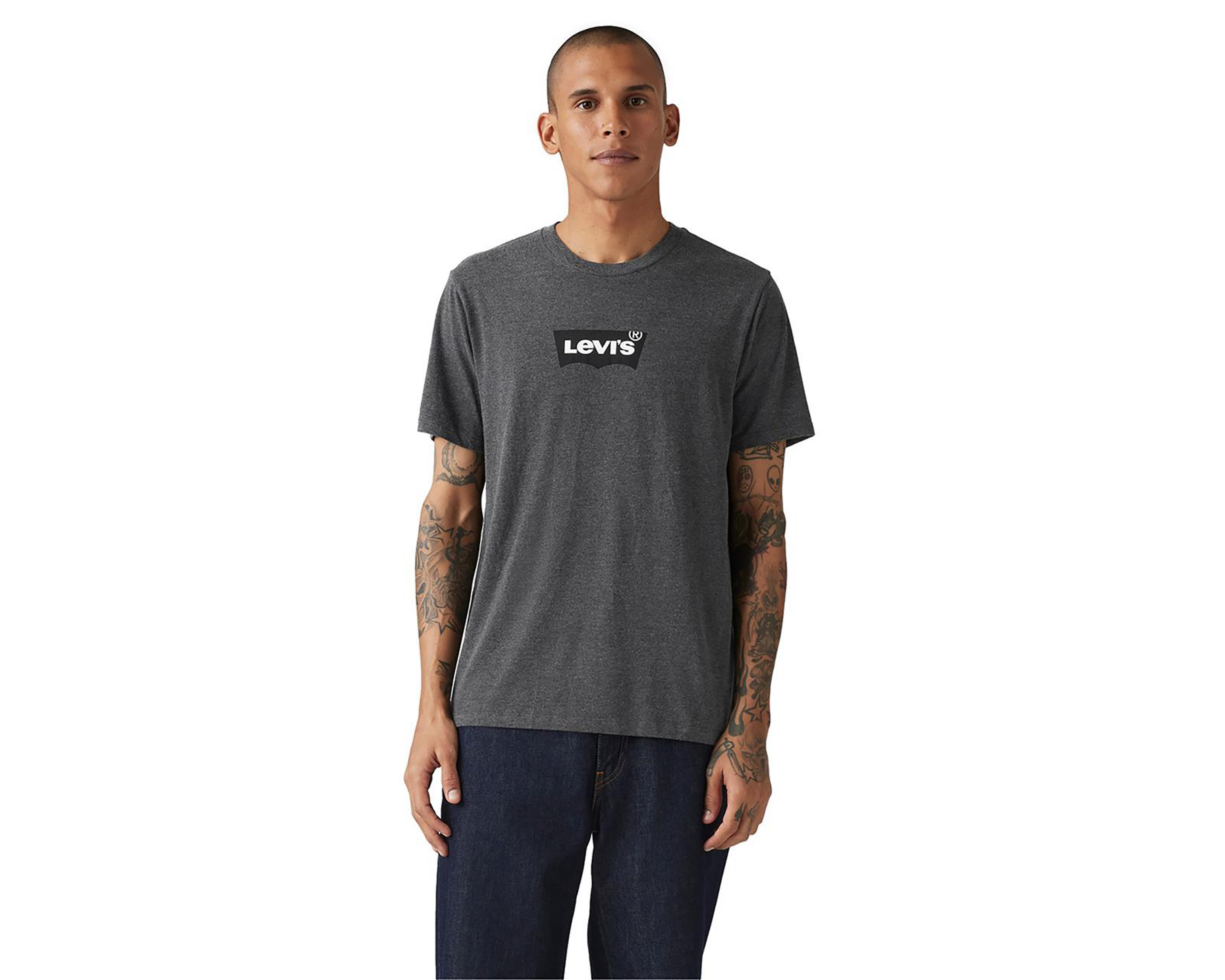 Foto 2 pulgar | Playera Levi's Negra Cuello Redondo para Hombre